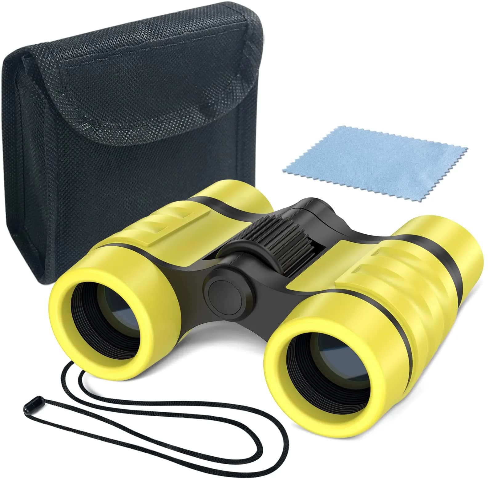 ESSENSON Kids Binoculars Yellow 4x30mm (150g) | Shockproof Outdoor Toy for Ages 3-12 - main product image