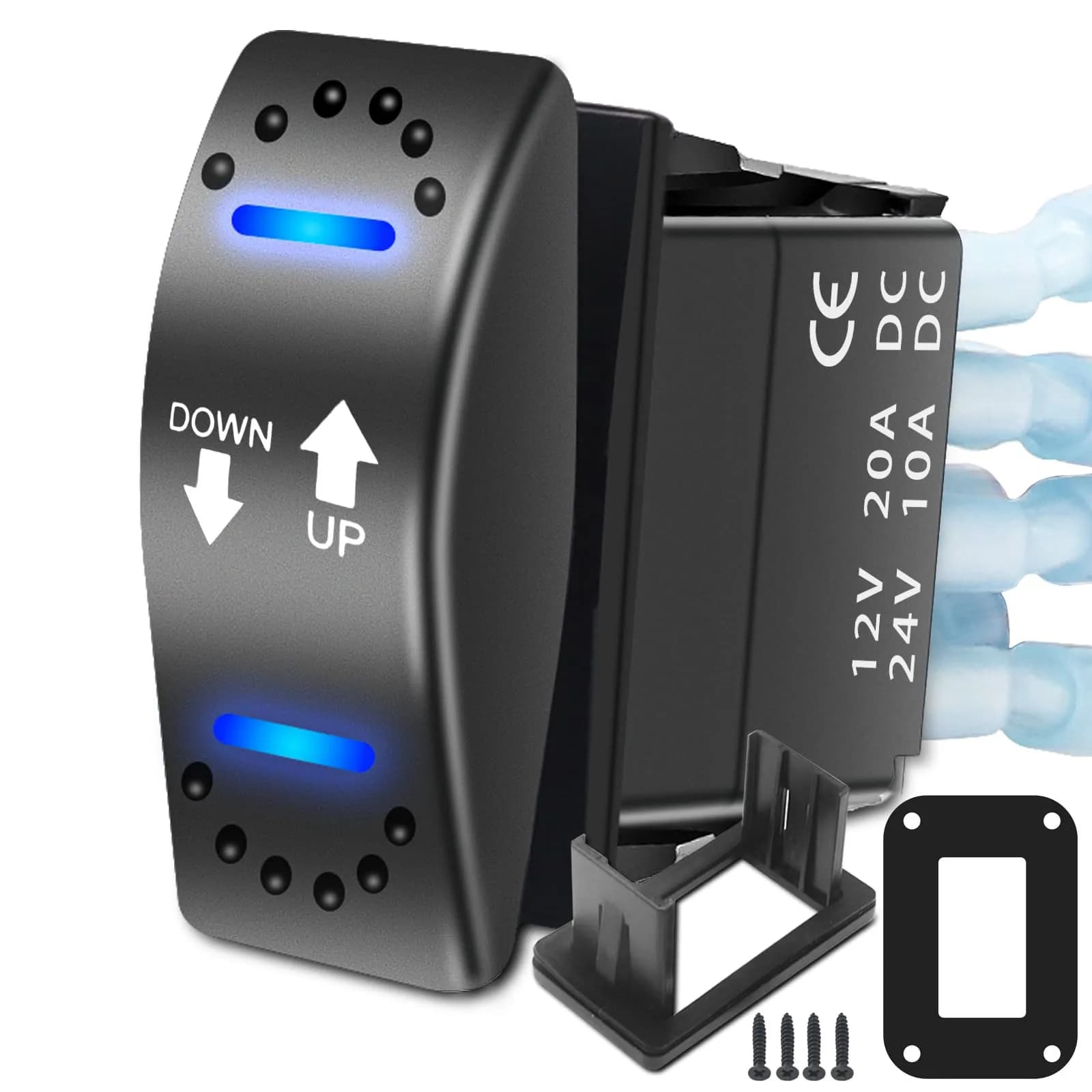 RECOIL Heavy Duty DPDT 12V DC Motor Polarity Reversing Rocker Switch | Auto & Powersports Control - main product image