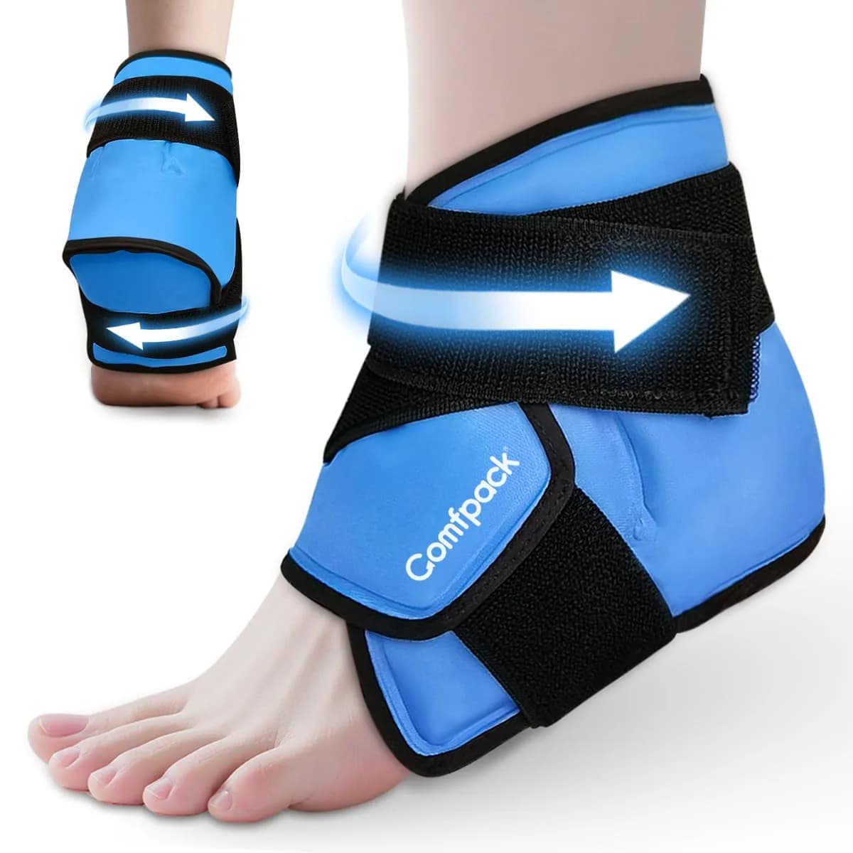 Comfpack Heel Ice Pack Wrap for Plantar Fasciitis Relief, Ankle Ice Pack Wrap for Swelling, 1 Count (Pack of 1) | Targeted Relief for Foot & Ankle Pain - main product image