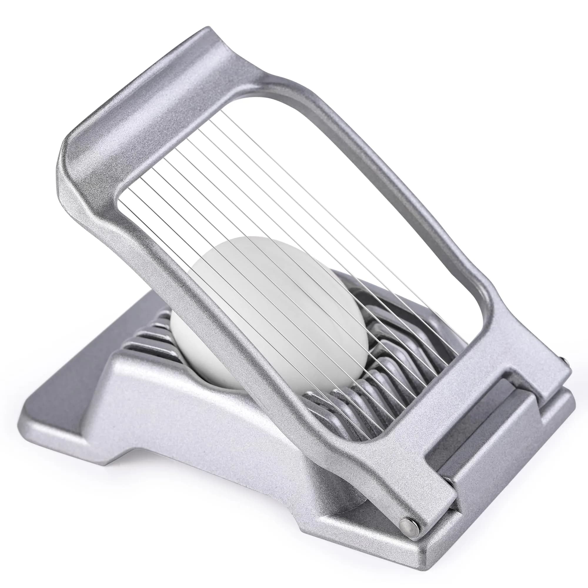 REDSETS Multipurpose Heavy Duty Aluminium Egg Slicer with Stainless Steel Wire | 9 cm (3.5 in) Slices