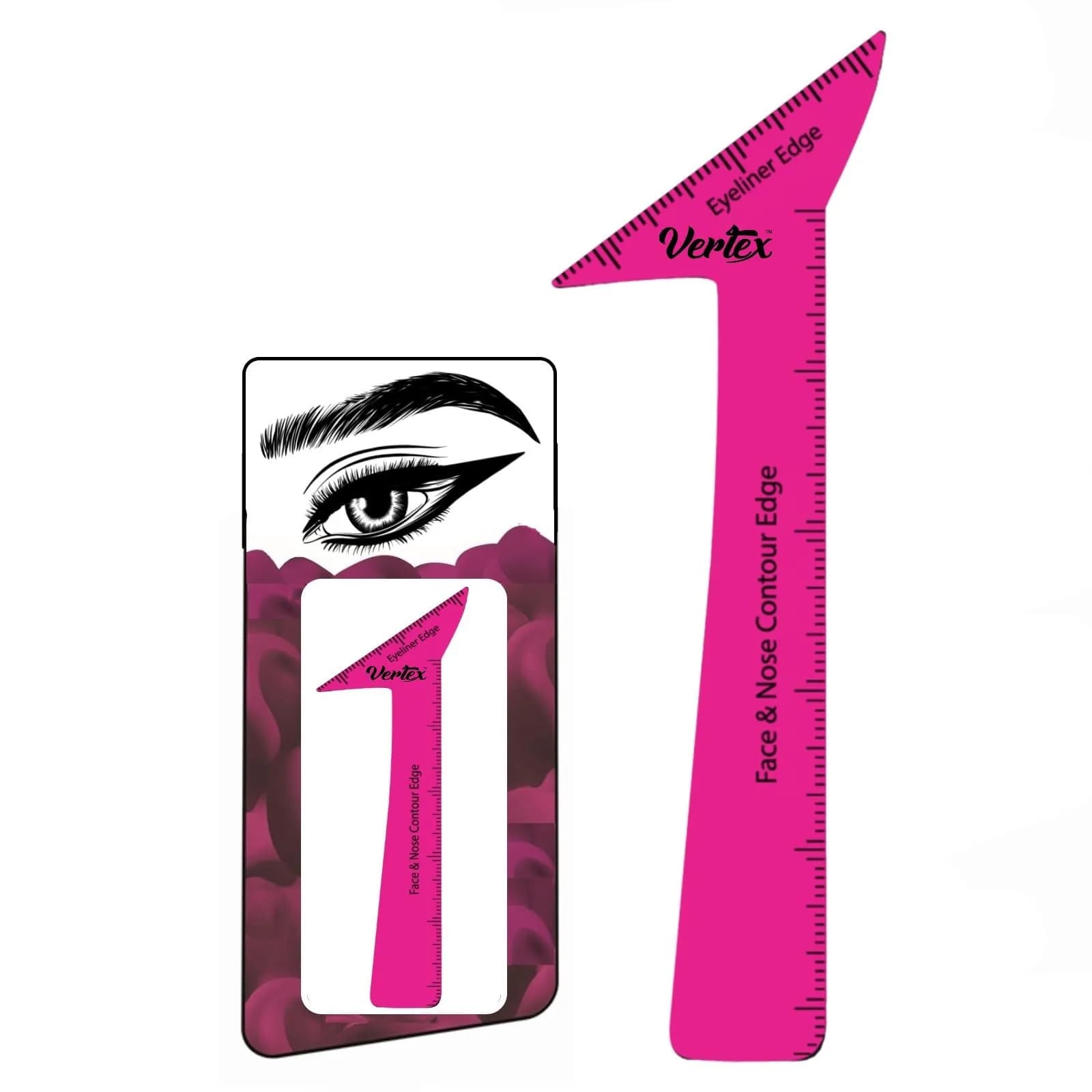 Vertex Eyeliner Stencils & Brushes Set | Precision Wing Tip Tool for Beginners - main product image