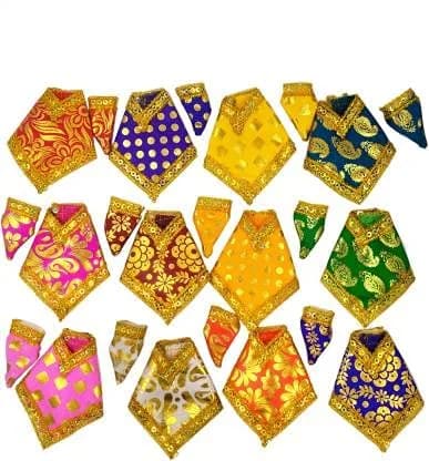 SHINDE EXPORTS Shirdi Sai Baba Idol Dress Cloth Vastra Shawl Pack of 12 for 4.5 Inches Idol | Washable, High-Quality, Varied Colors - main product image