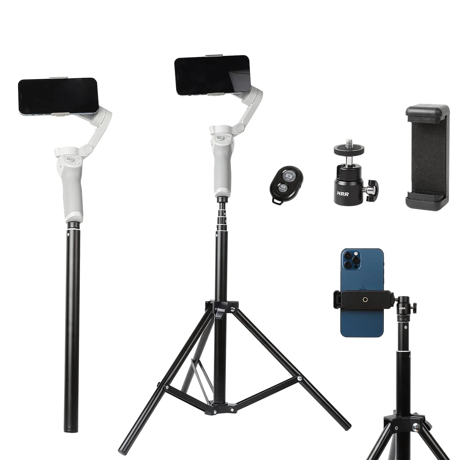 PellKing 2in1 Tripod Extension Rod 59in | Adjustable Selfie Stick & Tripod Support - main product image