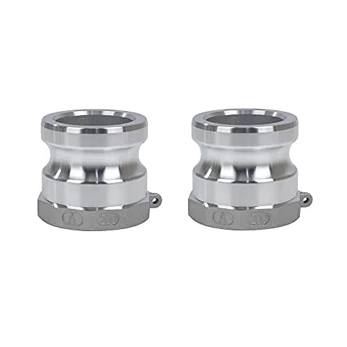 Quafwia 3 inch (7.62 cm) Aluminum Cam Lock Fittings Type A Male NPT x Female Thread (2-Pack) | Standard AA59326 Quick Disconnect Couplers