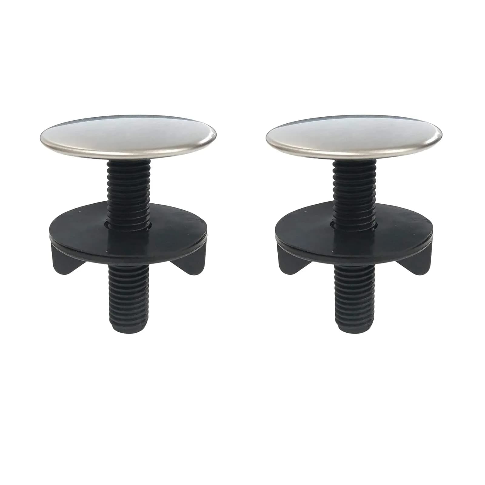 PCTC Brushed Metal Stainless Steel Kitchen Faucet Hole Cover 2-Pack | Fits Standard US Sink Holes - main product image
