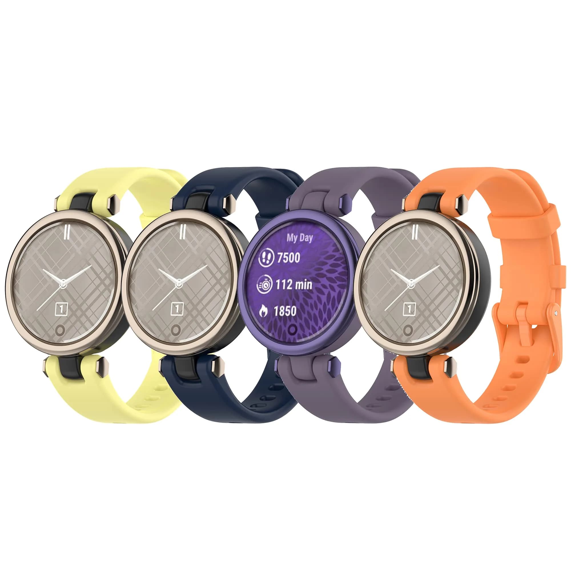 Bangyee Silicone Watch Band for Garmin Lily Smartwatch | 4-Pack, Adjustable, Swim-Ready | Fits 5.5-8.7 inch Wrists - main product image