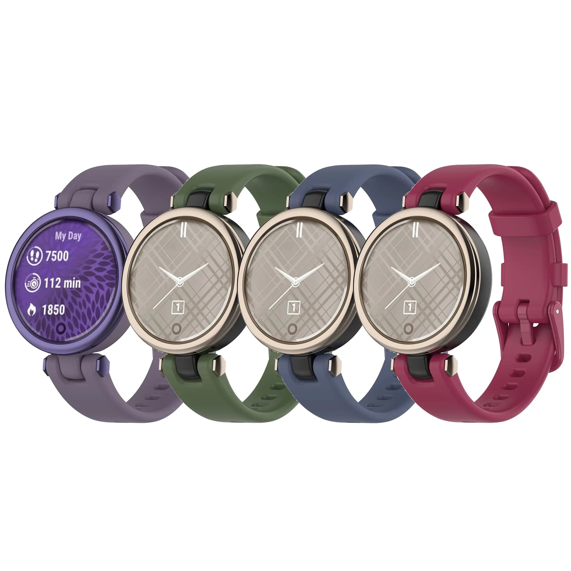 Bangyee Silicone Watch Bands Compatible with Garmin Lily 4-Pack (15cm-21.5cm) | Sport & Fashion Replacement Straps - main product image