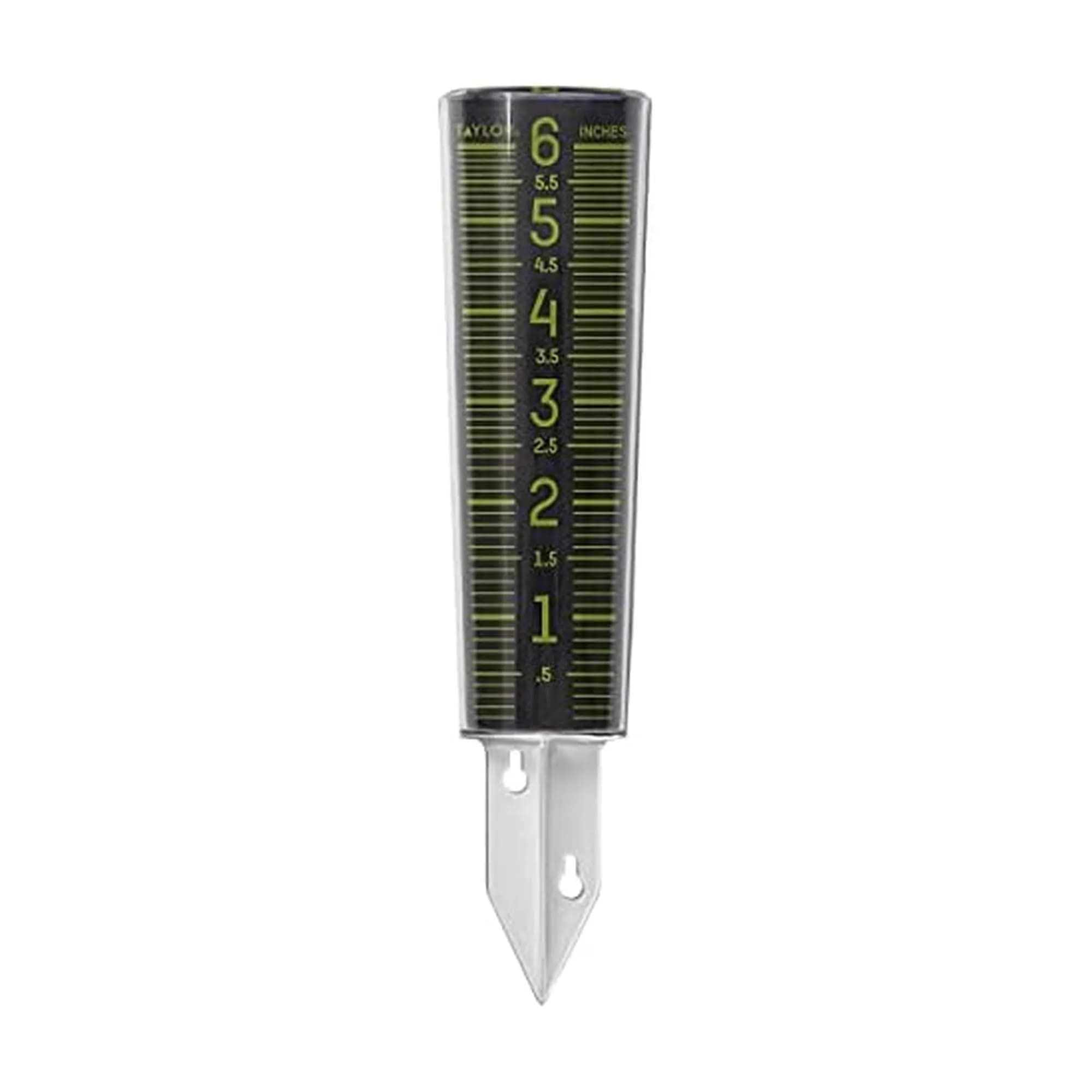 Taylor Glow-In-The-Dark Mountable Rain Gauge, 15.6 cm (6 inch) Capacity | Measure Precipitation Accurately - main product image