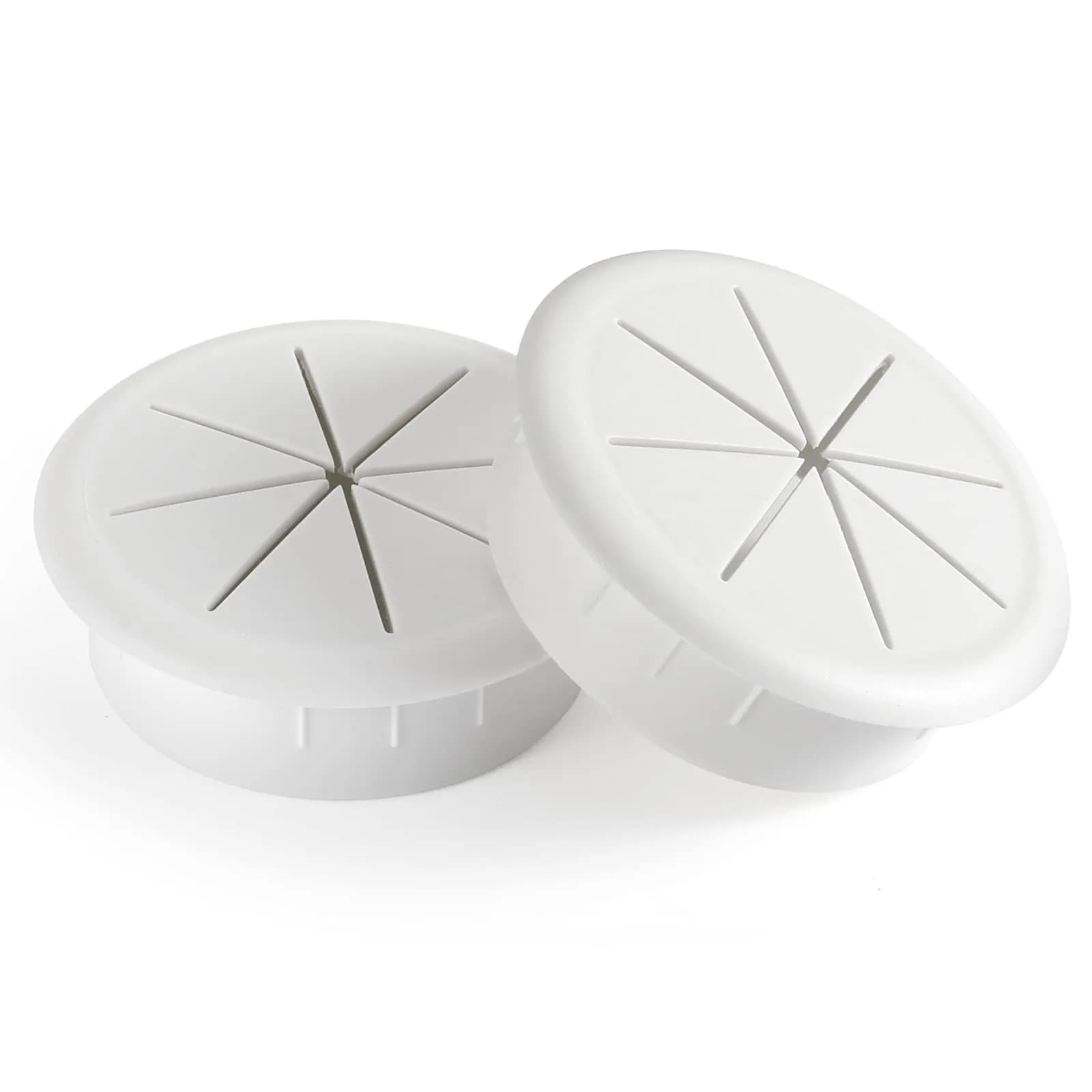 HYCC Flexible Desk Grommet 2-Pack White | Organize Wires Effectively - main product image