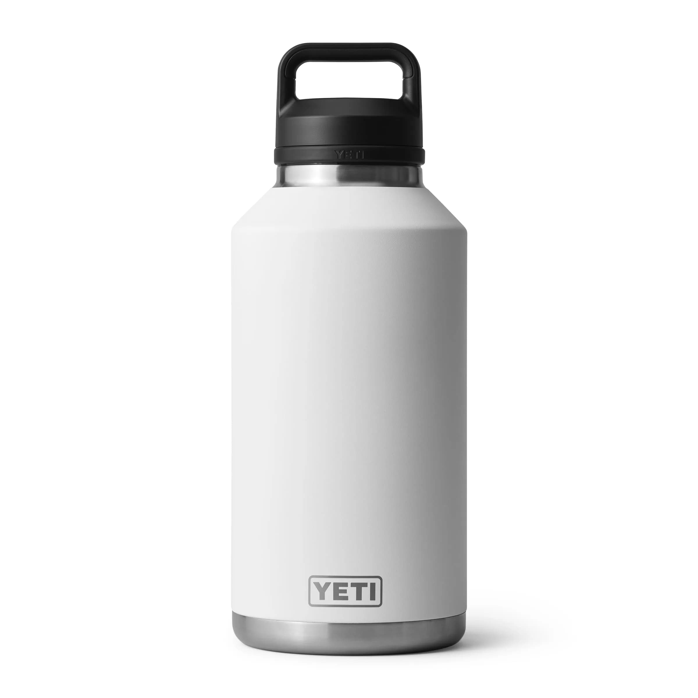YETI Rambler 64 oz Bottle Vacuum Insulated Leakproof Stainless Steel with Chug Cap, White | Large Capacity & Durable