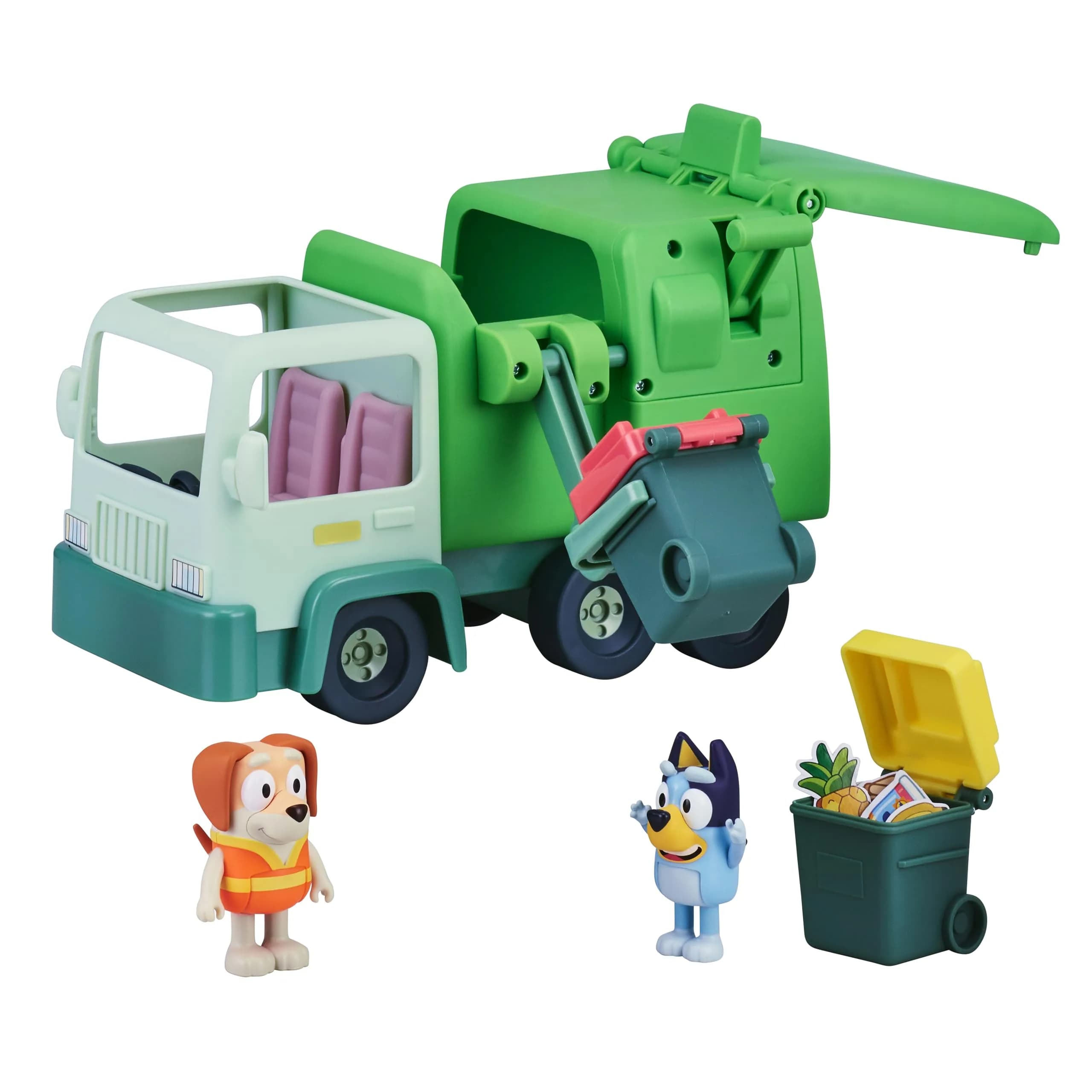 Bluey Garbage Truck - 2.5" Bluey and Bin Man Figures with Playset, Multicolor | ASTM-Tested Toy Playset for Kids 3-6 - main product image