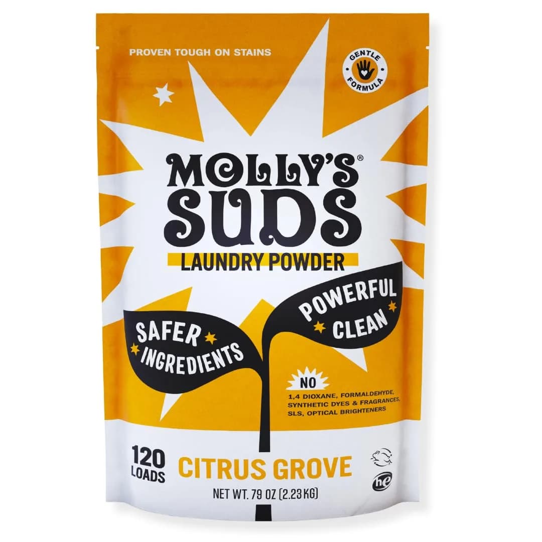 Molly's Suds Original Laundry Detergent Powder Citrus Grove Scent, 120 Loads | Sensitive Skin Formula - main product image
