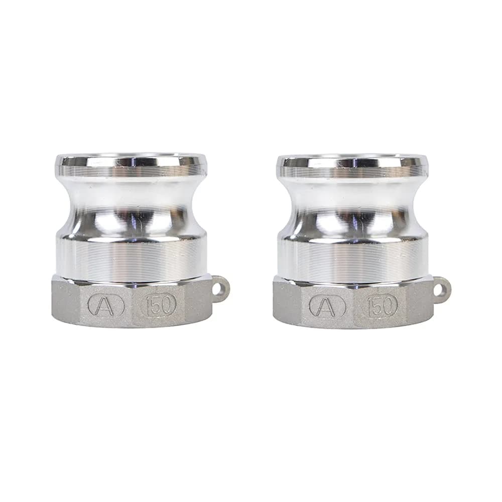 Quafwia 3 inch (7.62 cm) Aluminum Cam Lock Fittings Type A Male NPT x Female Thread (2-Pack) | Standard AA59326 Quick Disconnect Couplers
