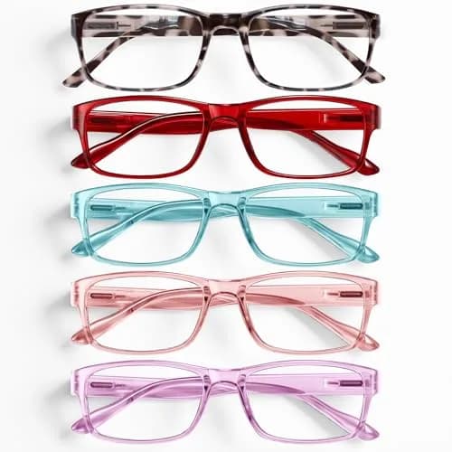 Gaoye Blue Light Blocking Reading Glasses 5-Pack Mix Color 2, 3.5 Diopter | Lightweight Spring Hinge Readers - main product image
