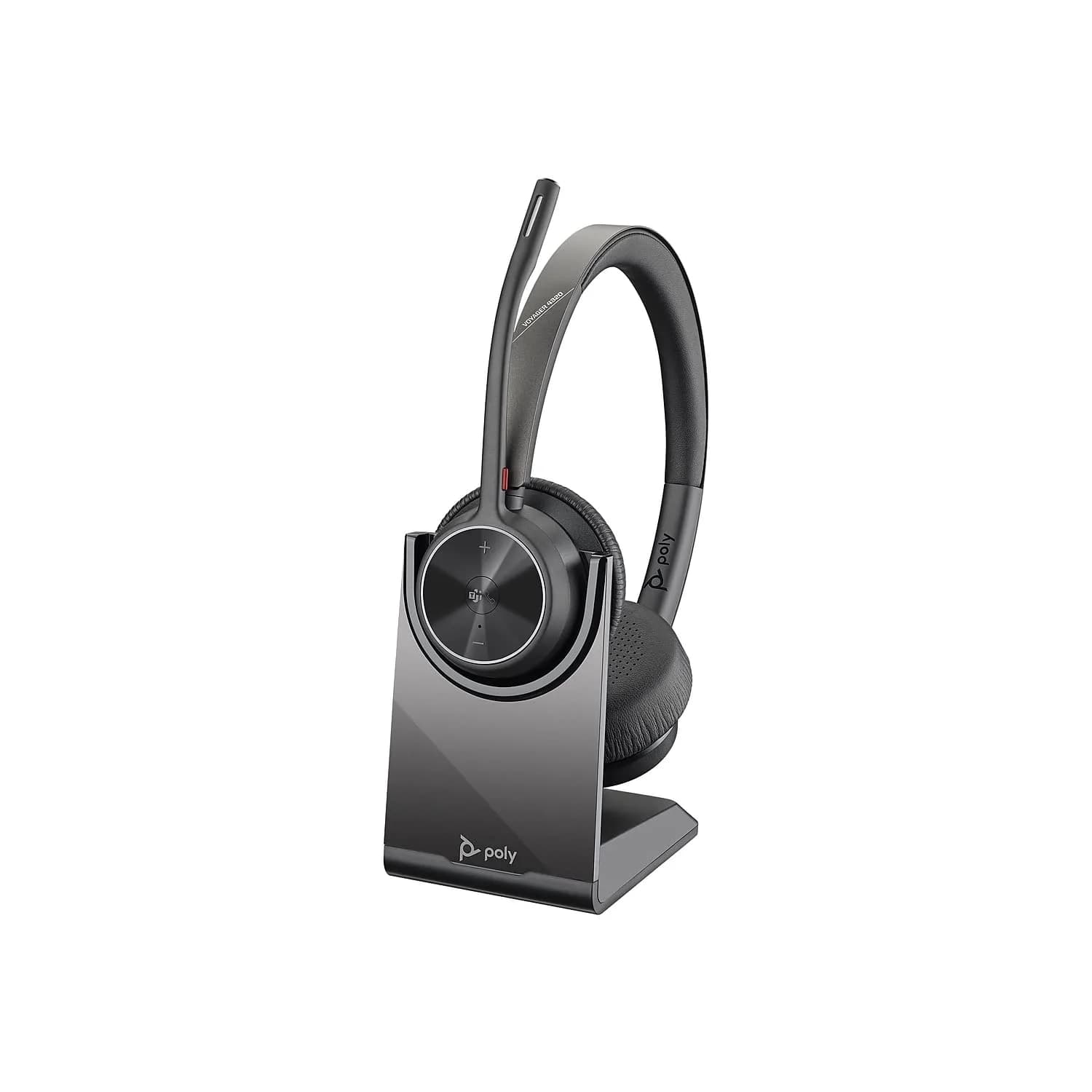 Poly Voyager 4320 UC Wireless Headset + Charge Stand | Dual-Mic Noise Cancelling Stereo Headset - main product image