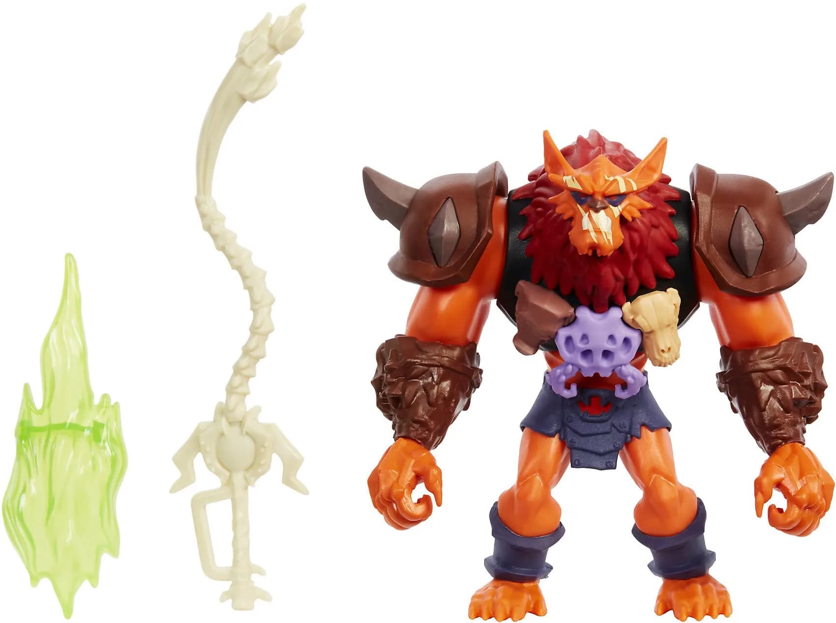 Masters of the Universe Beast Man Action Figure with Power Attack Move & 2 Accessories | Inspired by MOTU Netflix Series, 5.5-in Collectible Toy - main product image