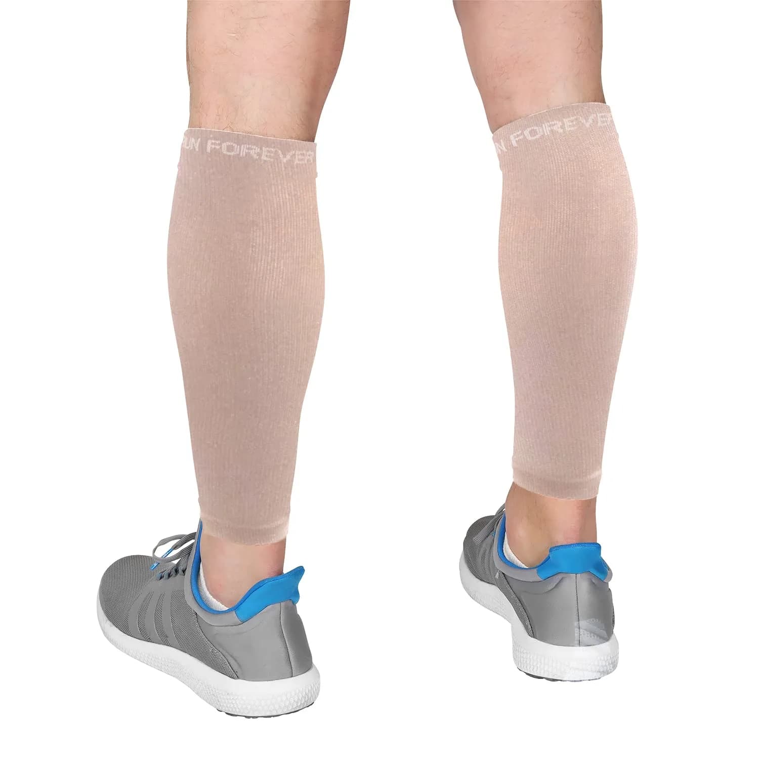 Run Forever Calf Compression Sleeve for Men & Women, 20-30mmHg Compression, Small, Nude | FDA Approved Leg Sleeve - main product image
