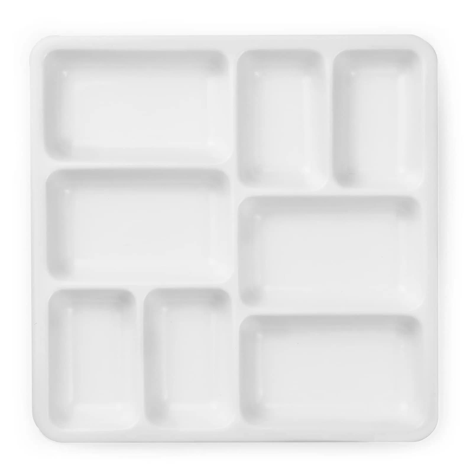 MEEDEN Ceramic Watercolor Paint Palette: 8-Well Artist Mixing Tray 7x7 | Durable, Lightweight & Easy to Clean - main product image