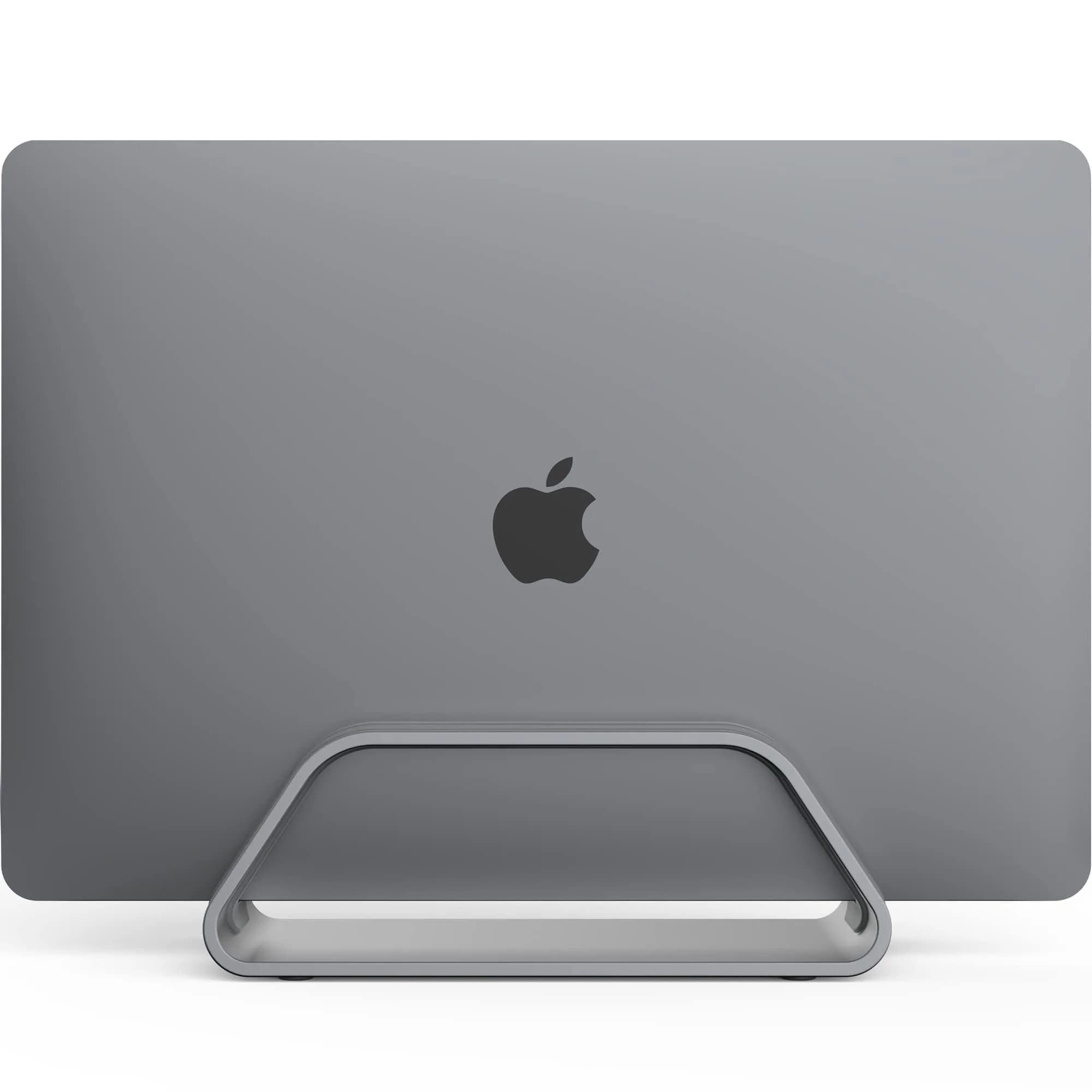 HumanCentric Vertical Laptop Stand for MacBook Pro & Air, Aluminium, Space Grey | Holds Laptops Securely in Closed Clamshell Mode - main product image