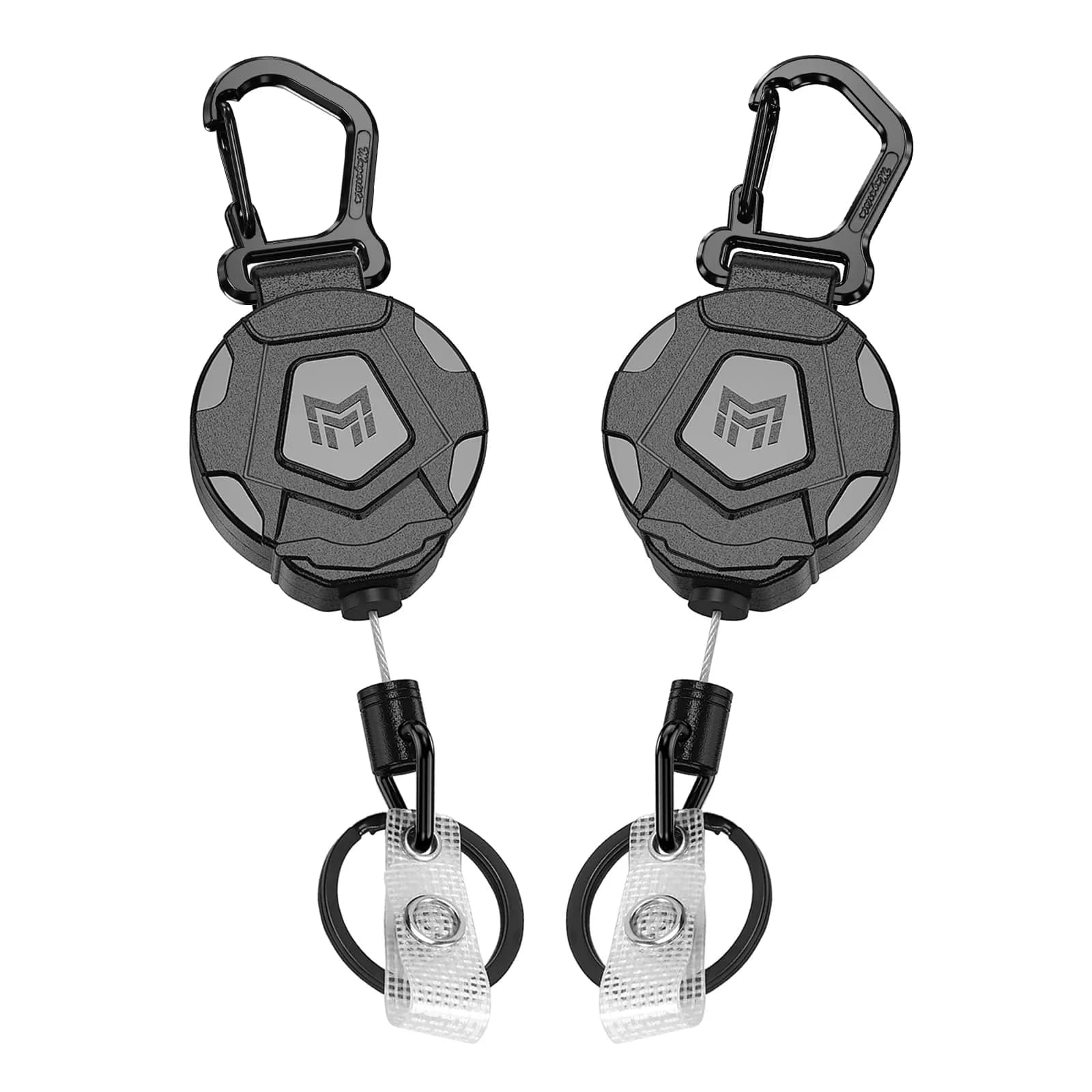 MNGARISTA Heavy Duty Retractable Keychain 2-Pack | 80cm (31.5in) Steel Cord - main product image