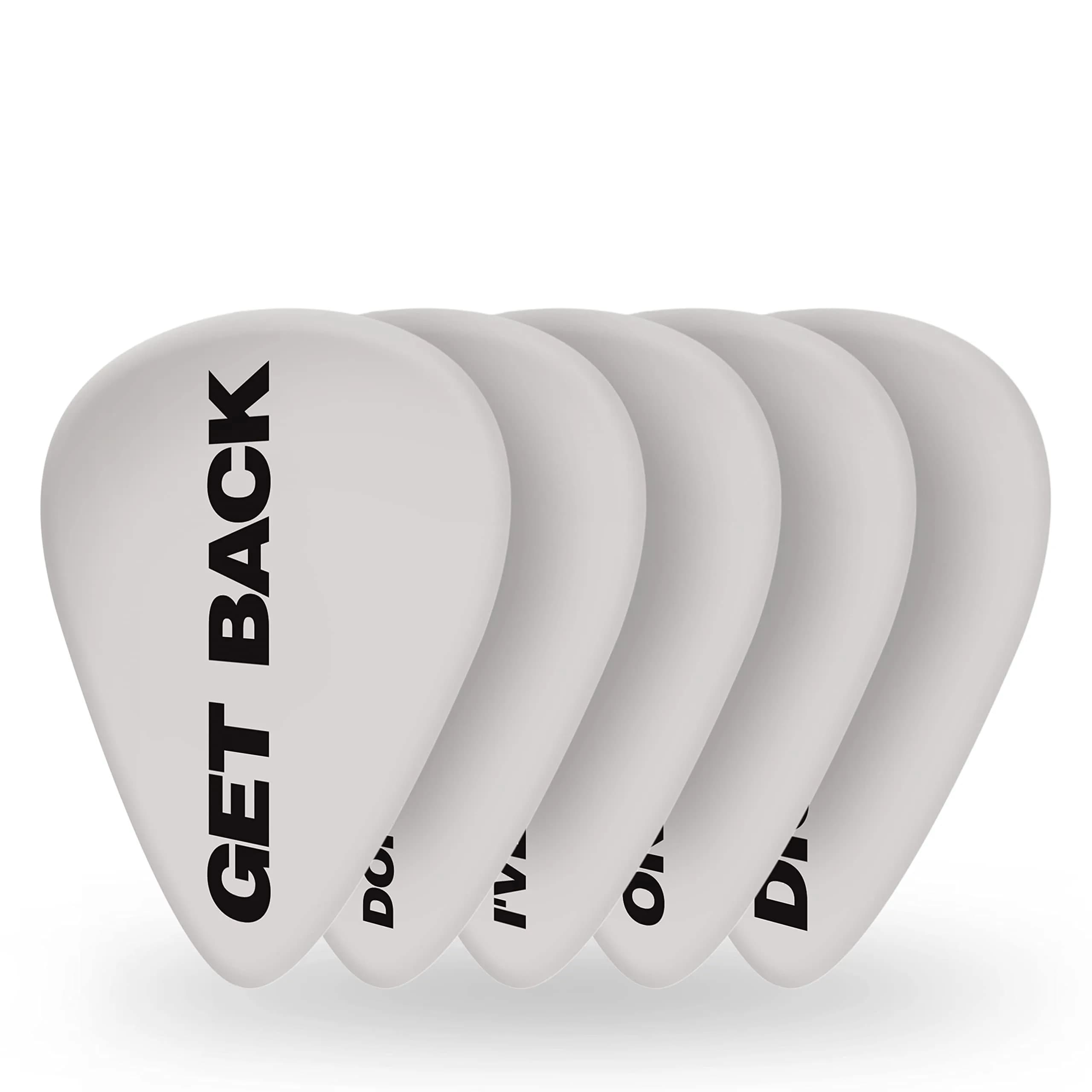 D'Addario Beatles Guitar Picks Get Back Heavy Tin | 10-Pack Celluloid for Rhythm & Lead - main product image