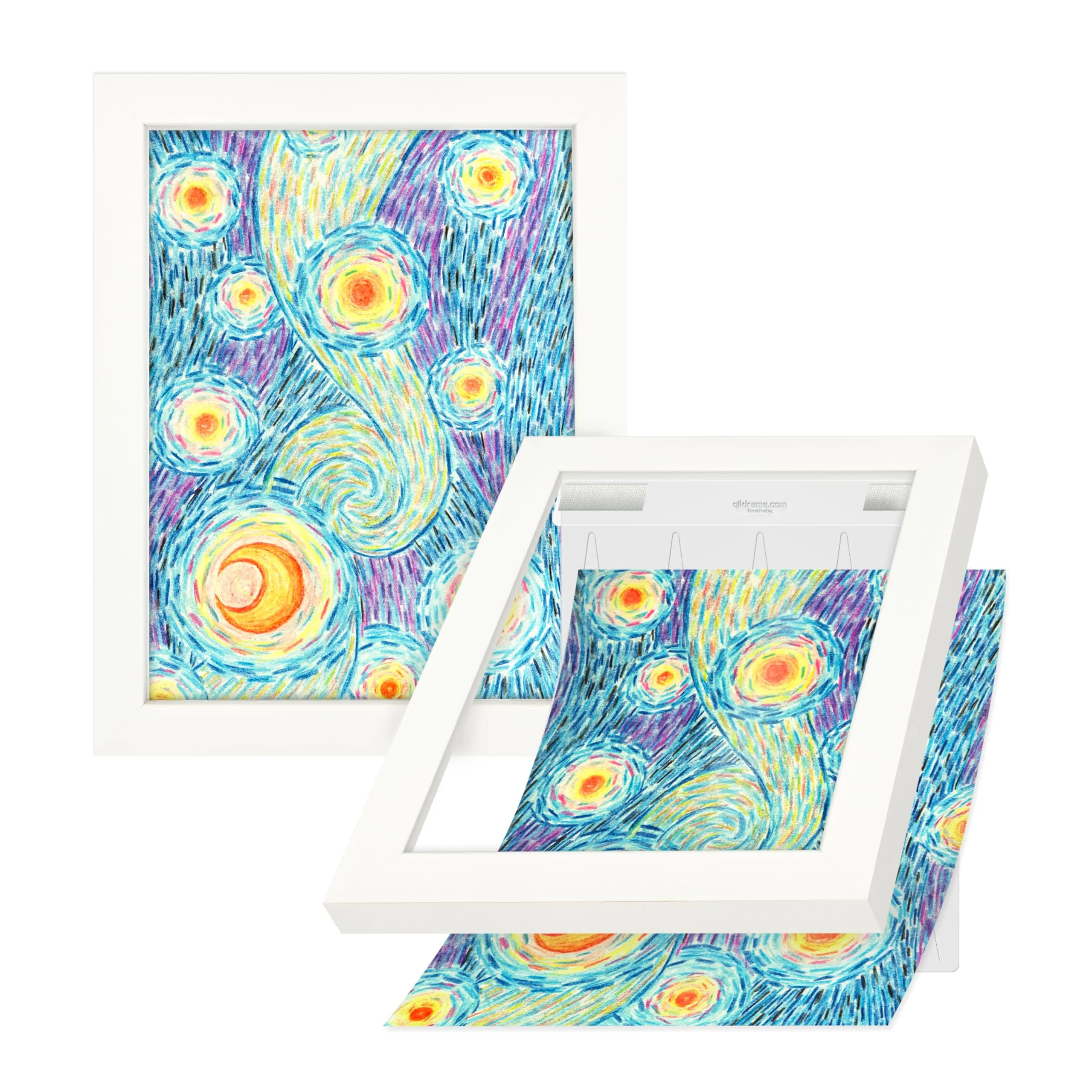 MCS QIK FRAME Artwork Frame, White, 9x12 in | Quick Change Design