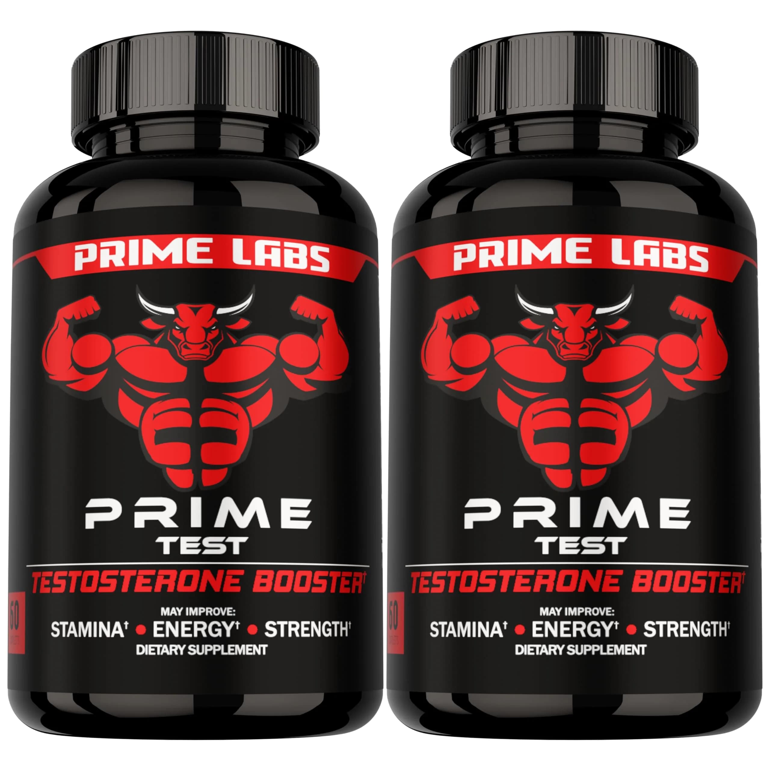 Prime Labs Prime Test Testosterone Booster for Men, 120 Caplets (2-Pack) | Supports Strength & Stamina - main product image