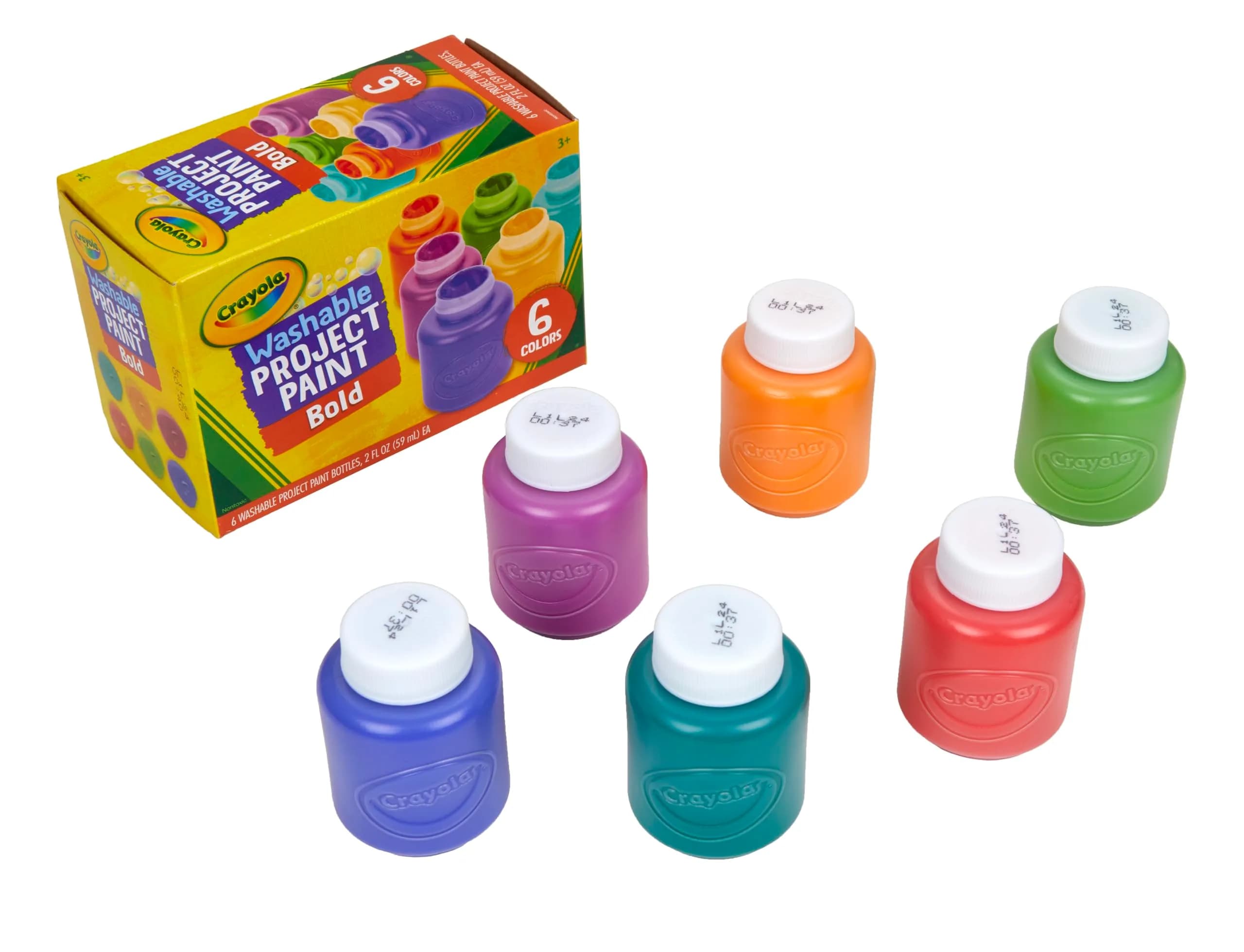 Crayola Washable Kids Paint Set 6 Colors (120 ml / 4 fl oz Total) | Vibrant, Blendable, Non-Toxic Art Supplies for Toddlers Ages 3+ - main product image