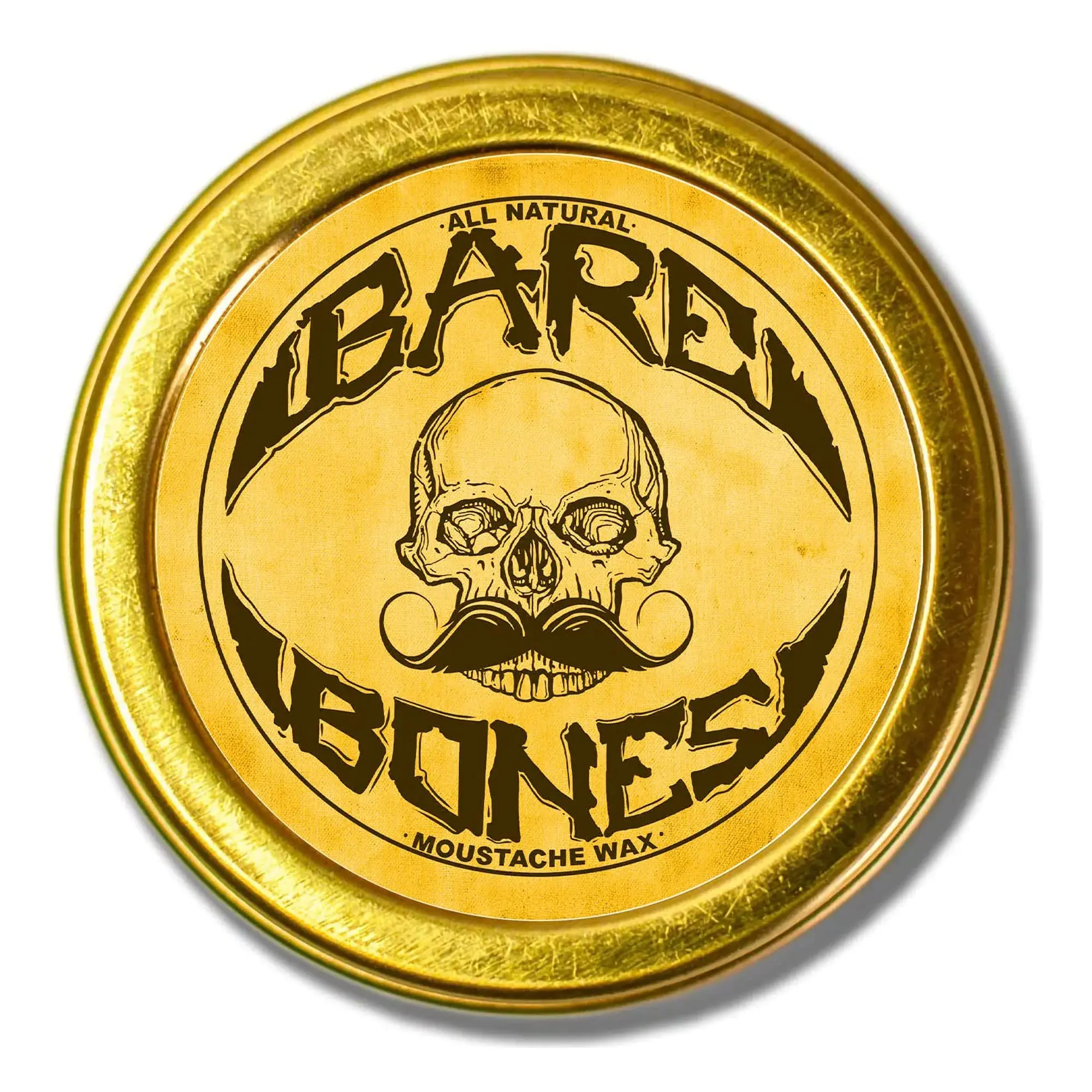 THE VINTAGE GROOMING CO. Bare Bones Mustache Wax Medium Hold 1 oz (28.35 g) | Tames Mustaches with Natural Ingredients
