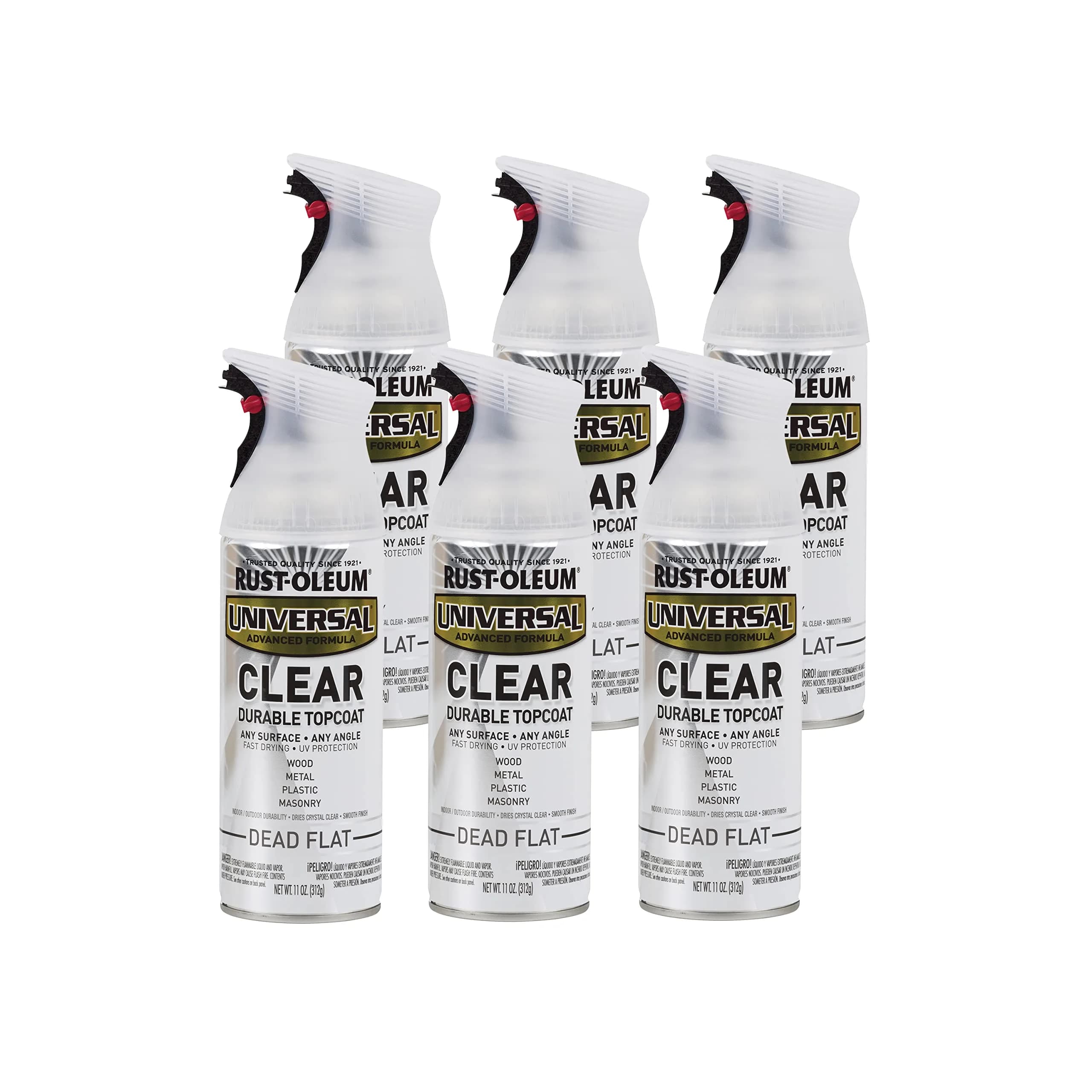 Rust-Oleum Universal All Surface Clear Topcoat Spray 11 oz (325 ml) Frosted Pearl Clear | Professional Grade Paint for Wood, Metal, Plastic