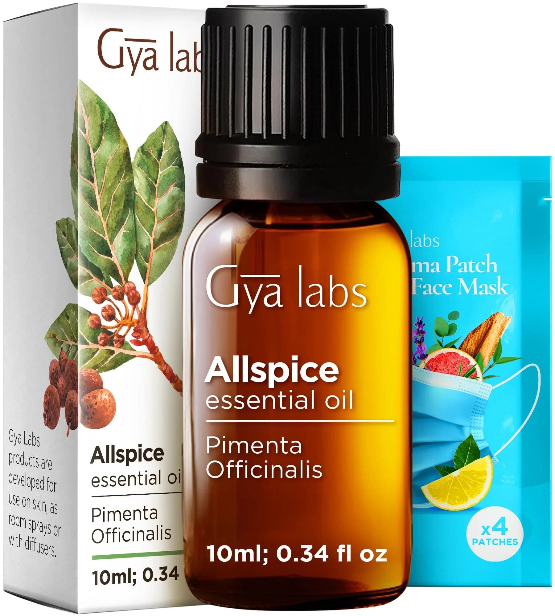 Gya Labs Allspice Essential Oil for Hair, Skin, Diffuser & Candle Making Scent 10ml (0.34 Fl Oz) - main product image