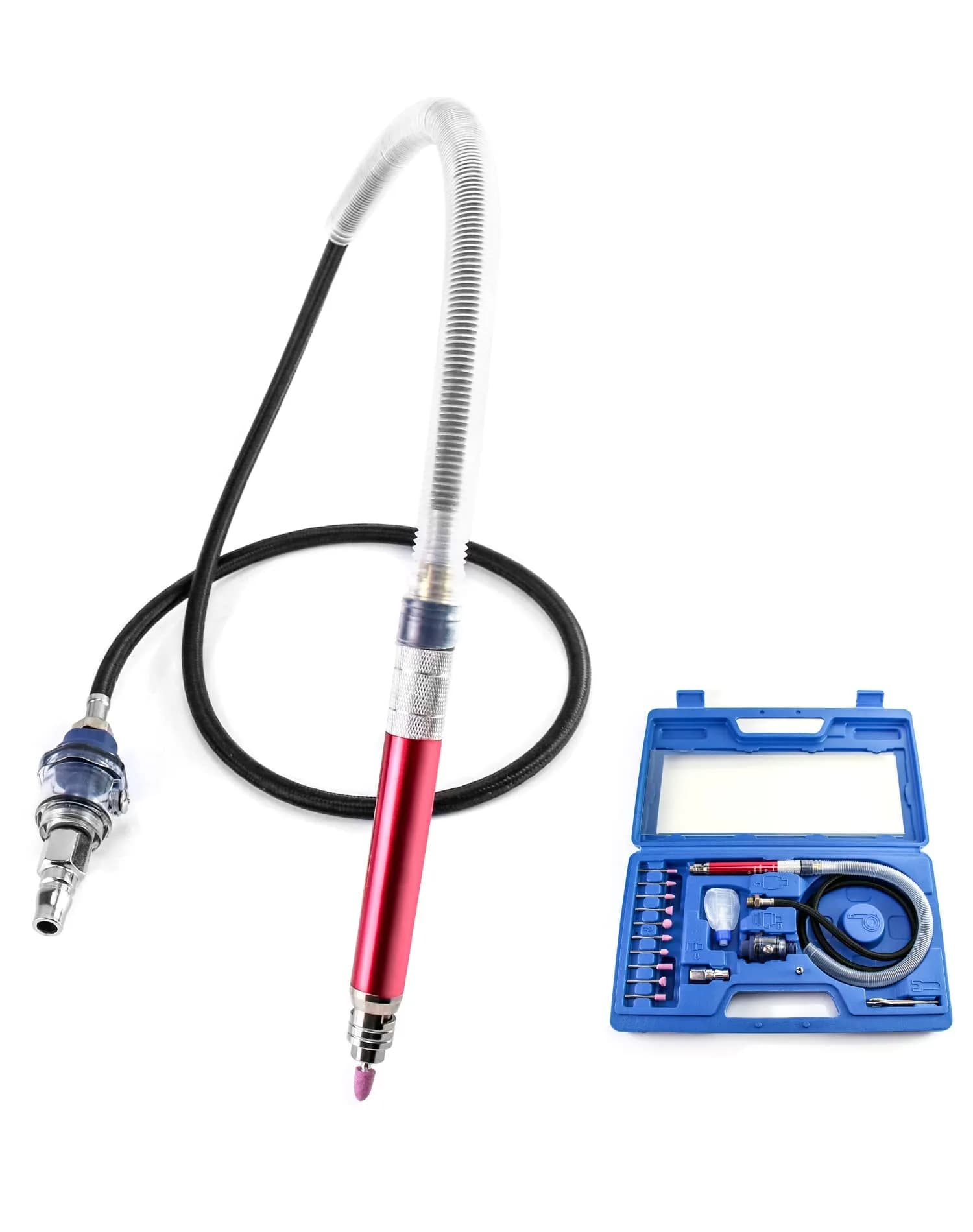 QWORK Air Micro Grinder 1/8" Collet 65000 RPM | Pneumatic Pencil Die Grinder for Polishing and Cutting - main product image