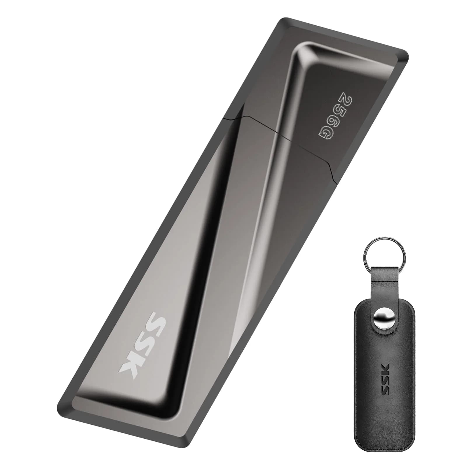 SSK 256GB USB Flash Drive up to 550MB/s USB 3.2 Gen2 Externel Thumb Drive | Fast Data Transfer & Durable Zinc Alloy