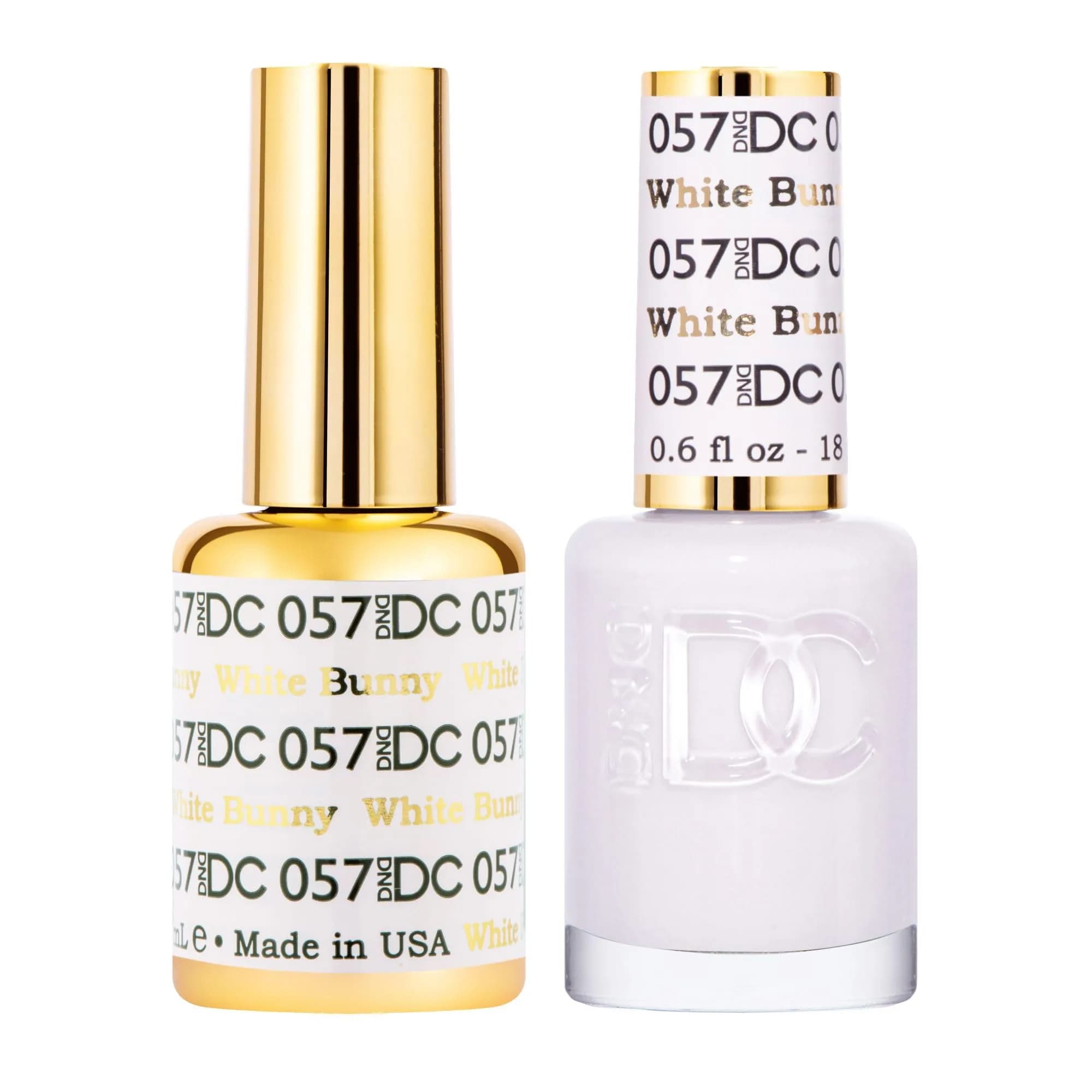 DAISY DND 0.5 Fl Oz White Collection Gel Nail Polish & Lacquer Duo – Chip-Free, 3 Weeks Lasting, Vegan & Cruelty-Free