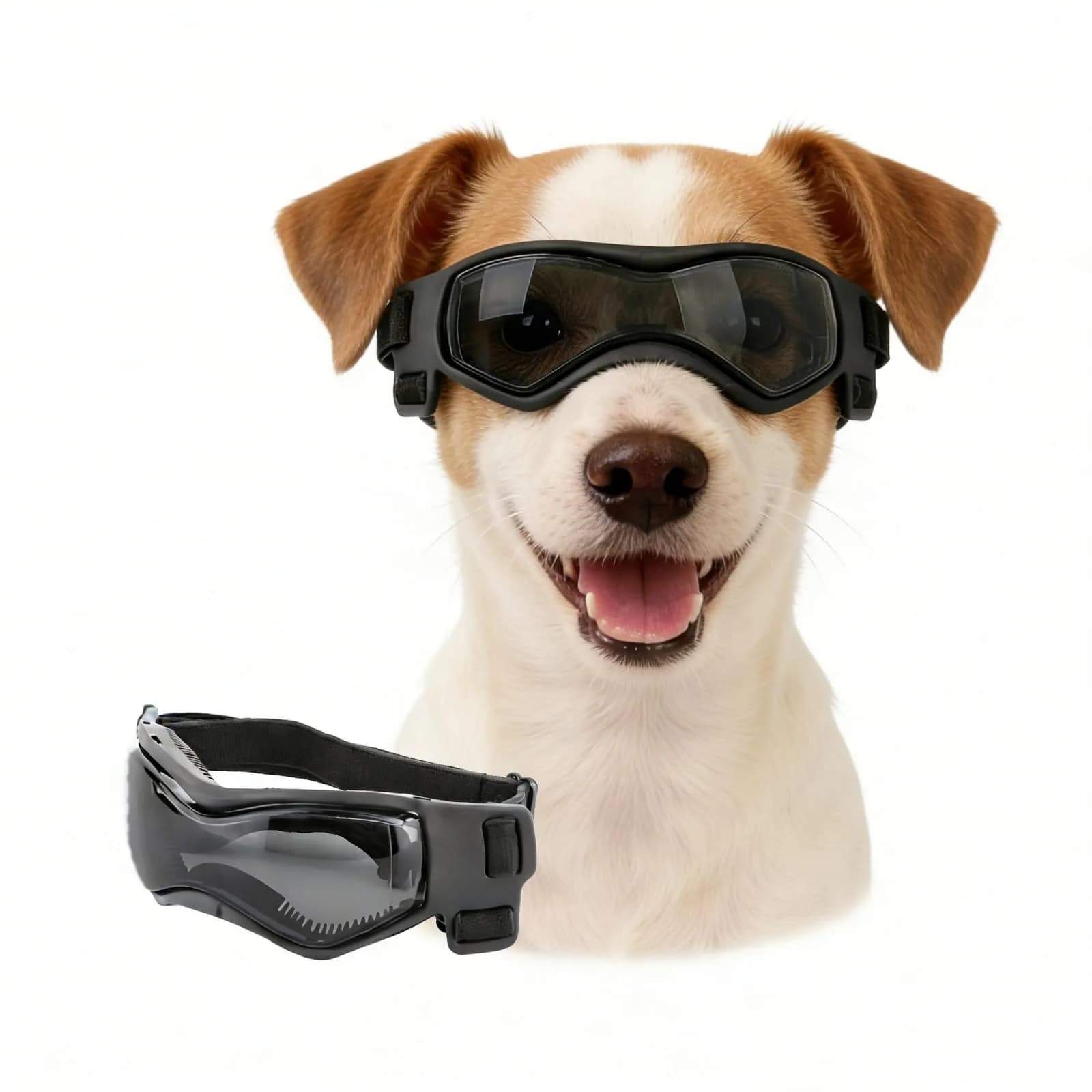 Enjoying Black Pet Apparel Dog Goggles UV Protection for Medium Breeds | Windproof & Adjustable - main product image