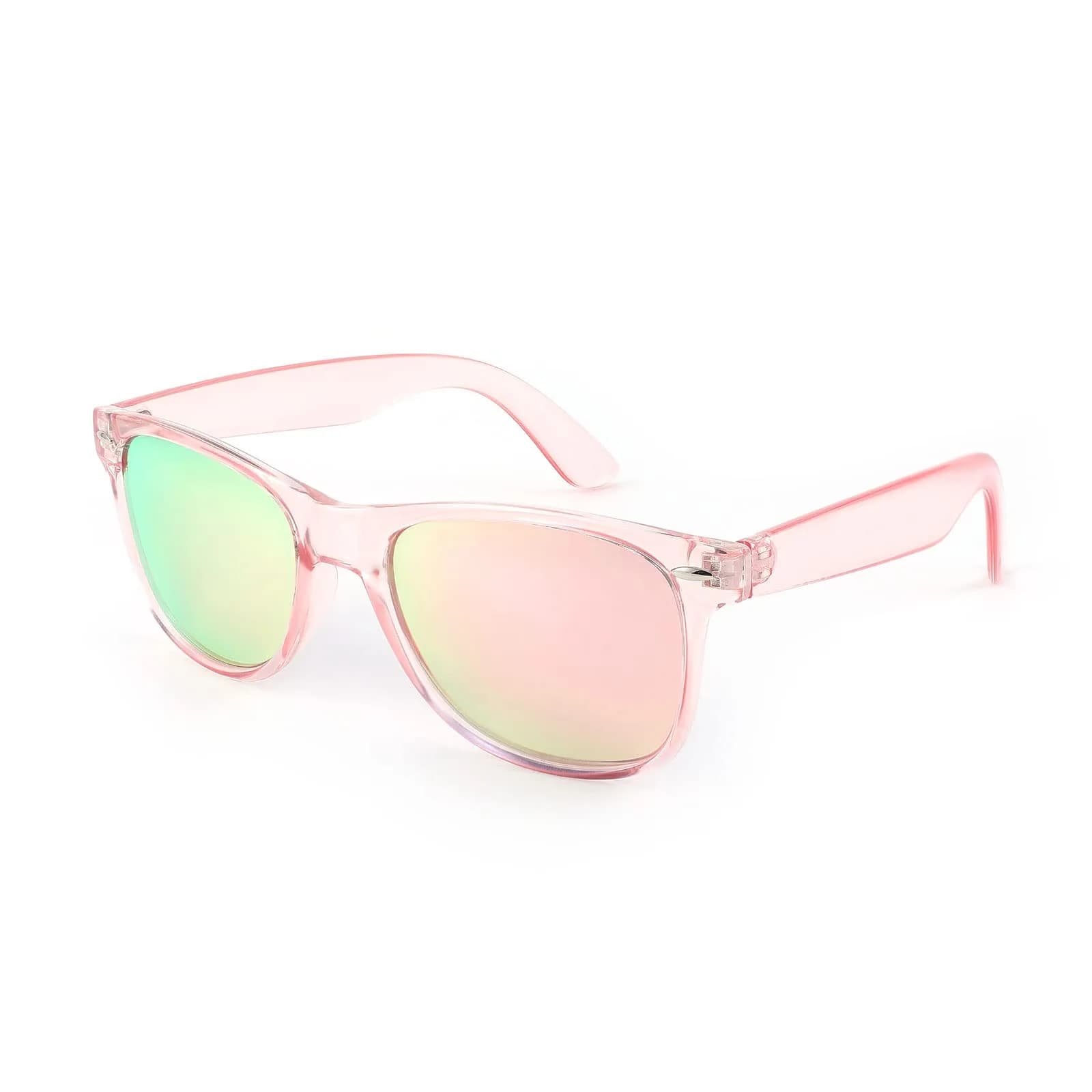 FEISEDY Women's Retro Polarized Sunglasses Classic 80s Style with UV400 Protection | Pink Frame & Pink Mirror Lens (54mm) - main product image