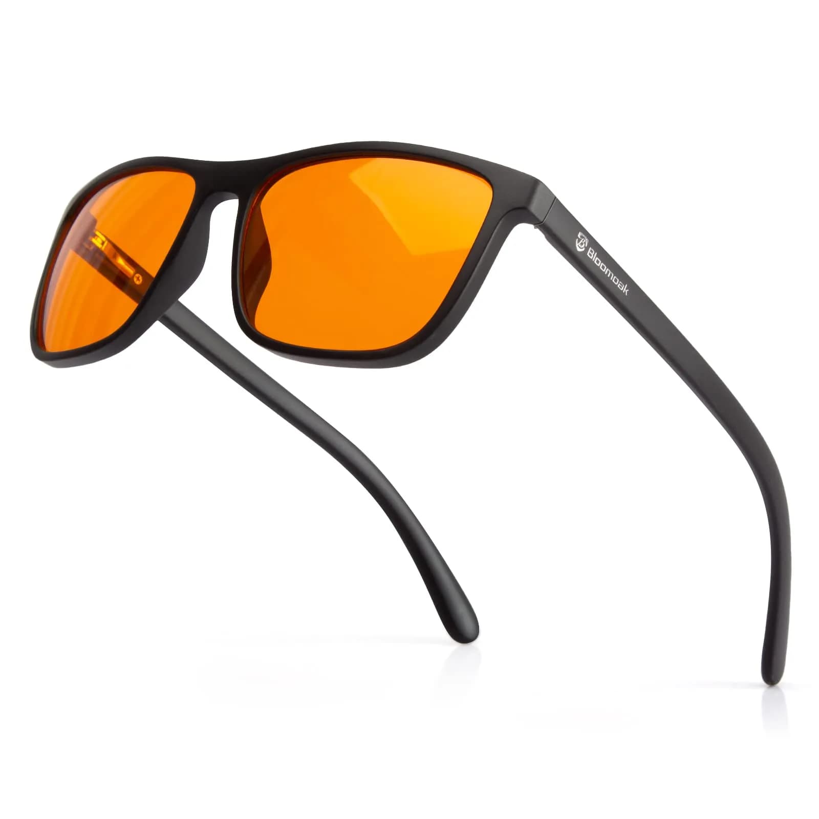 Bloomoak Amber Blue Light Blocking Glasses - Gaming & Sleep Aid - 145mm Arm, 58mm Lens Width | Filters 99% Harmful Blue Light - main product image