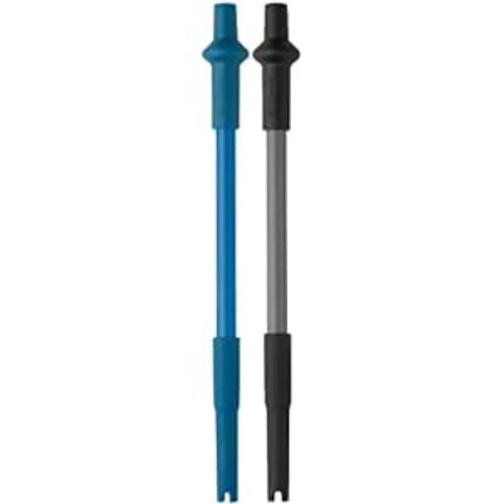 BlenderBottle Stay-In-Bottle Reusable Silicone Straws for BlenderBottle Shaker Bottles, Black and Blue (2 Pack) | Durable, Dishwasher-Safe & BPA-Free