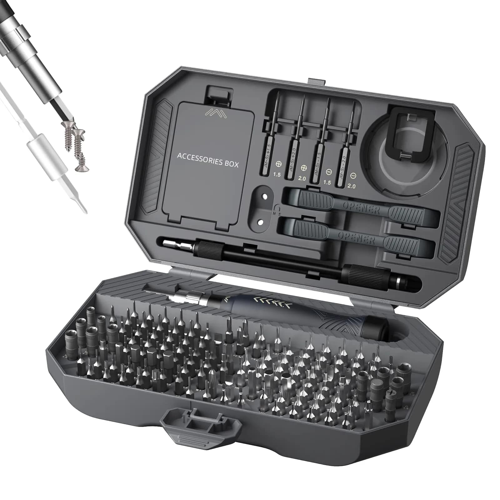 JAKEMY 164-in-1 Precision Screwdriver Set | Professional Electronics Repair Tool Kit with Magnetic Bits - main product image