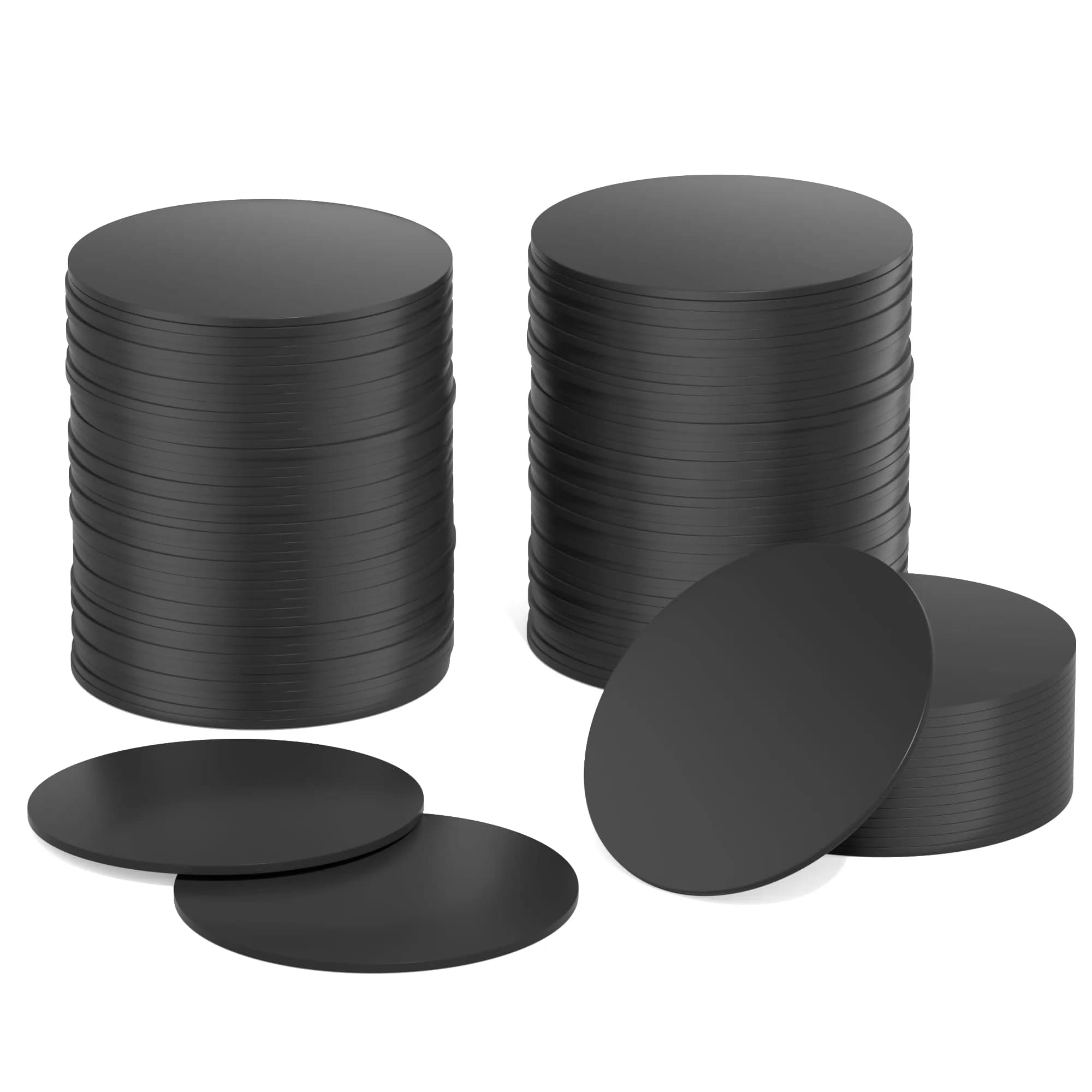 sanpopo Black NFC Cards 30PCS 25mm (1 Inch) Coin NFC Card | NTAG215 Chip with 504 Bytes Memory - main product image