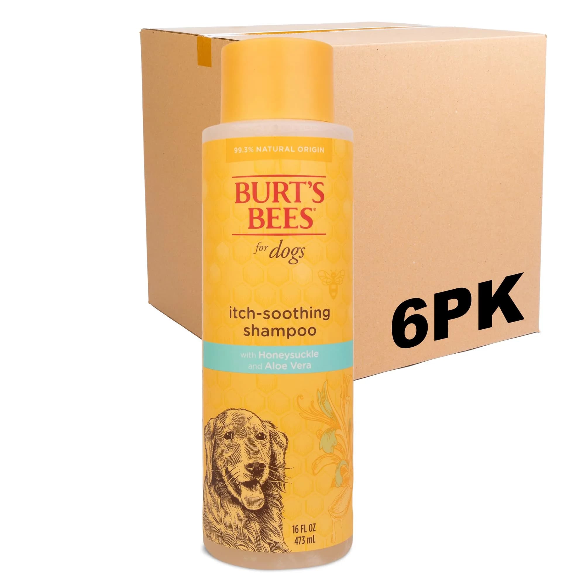 Burt's Bees for Pets Itch Soothing Dog Shampoo, Honeysuckle & Honey, 96 Fl Oz (2.84 L) | pH-Balanced for Dogs