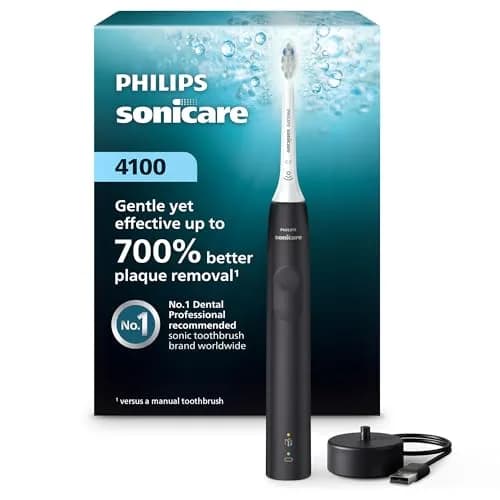 Philips Sonicare 4100 Series Black Electric Toothbrush | Dentist Recommended Sonic Technology - main product image
