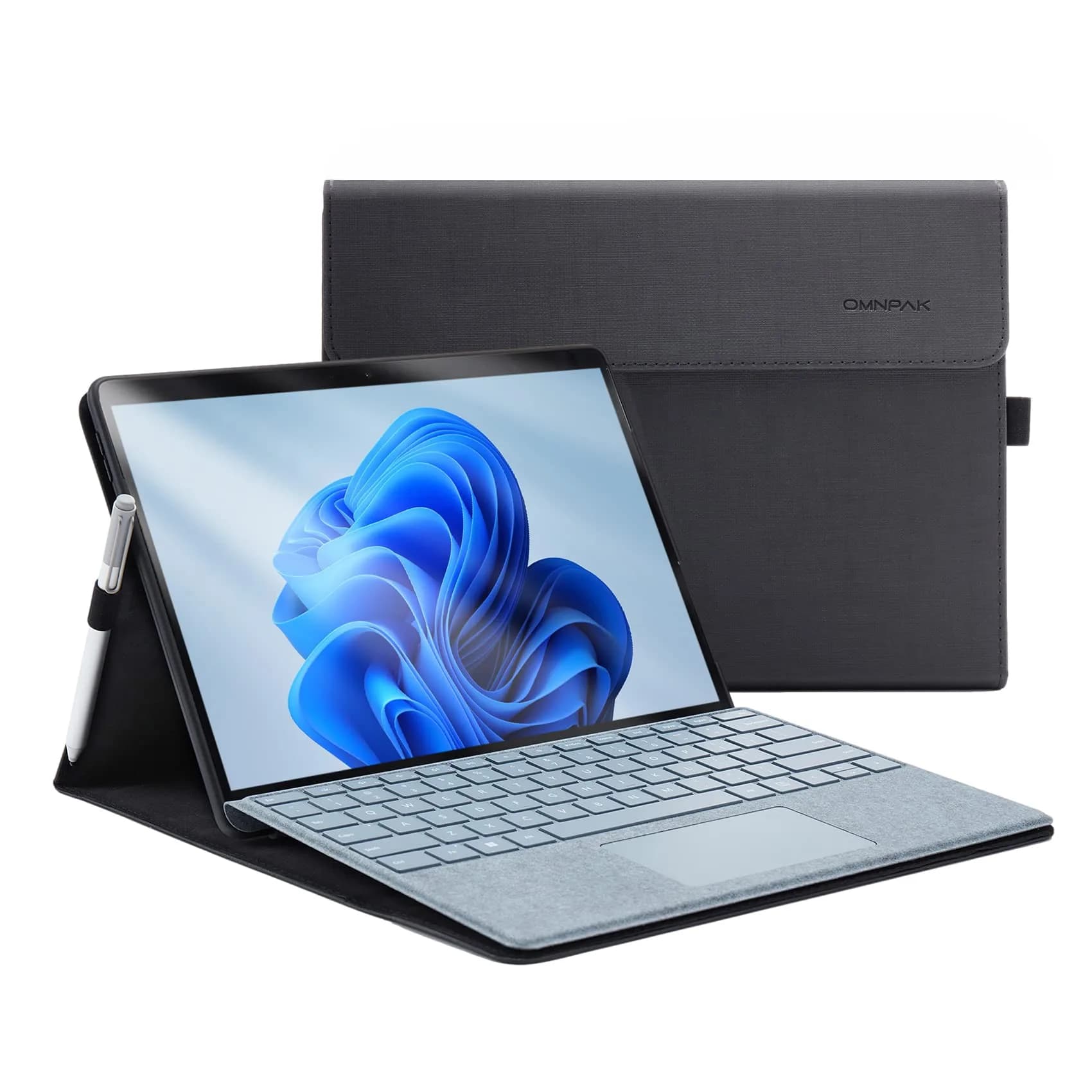 Omnpak Protective Case for Microsoft Surface Pro 8 with Stylus Holder & Kickstand | 13-inch Tablet Cover