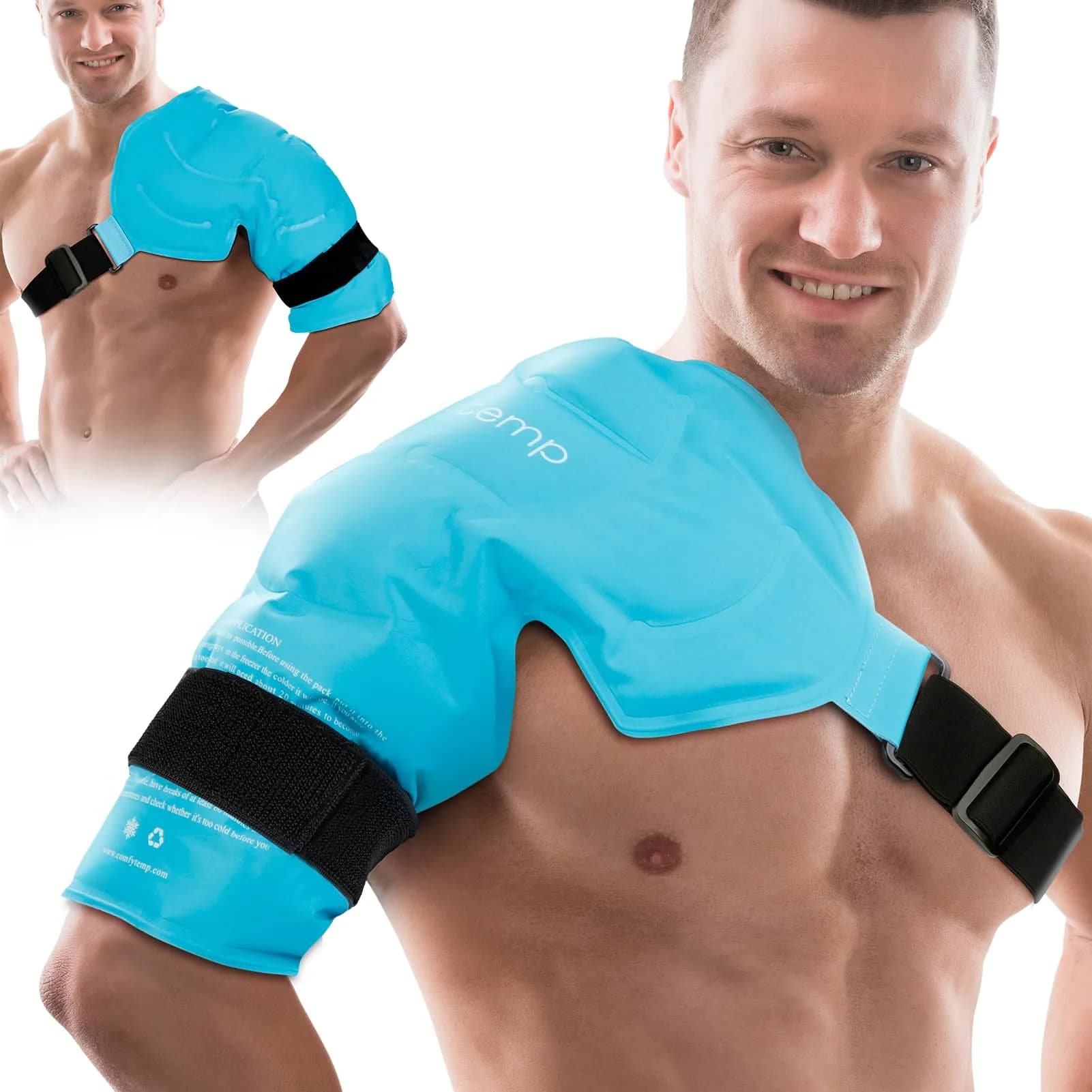 Comfytemp Shoulder Ice Pack Wrap with Gel Pack, Large/X-Large | Rotator Cuff Pain Relief & Recovery - main product image