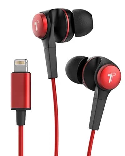 Thore Water Resistant Wired Lightning Earbuds 11mm Dynamic Drivers | Sweat/Water Resistant Headphones with Mic