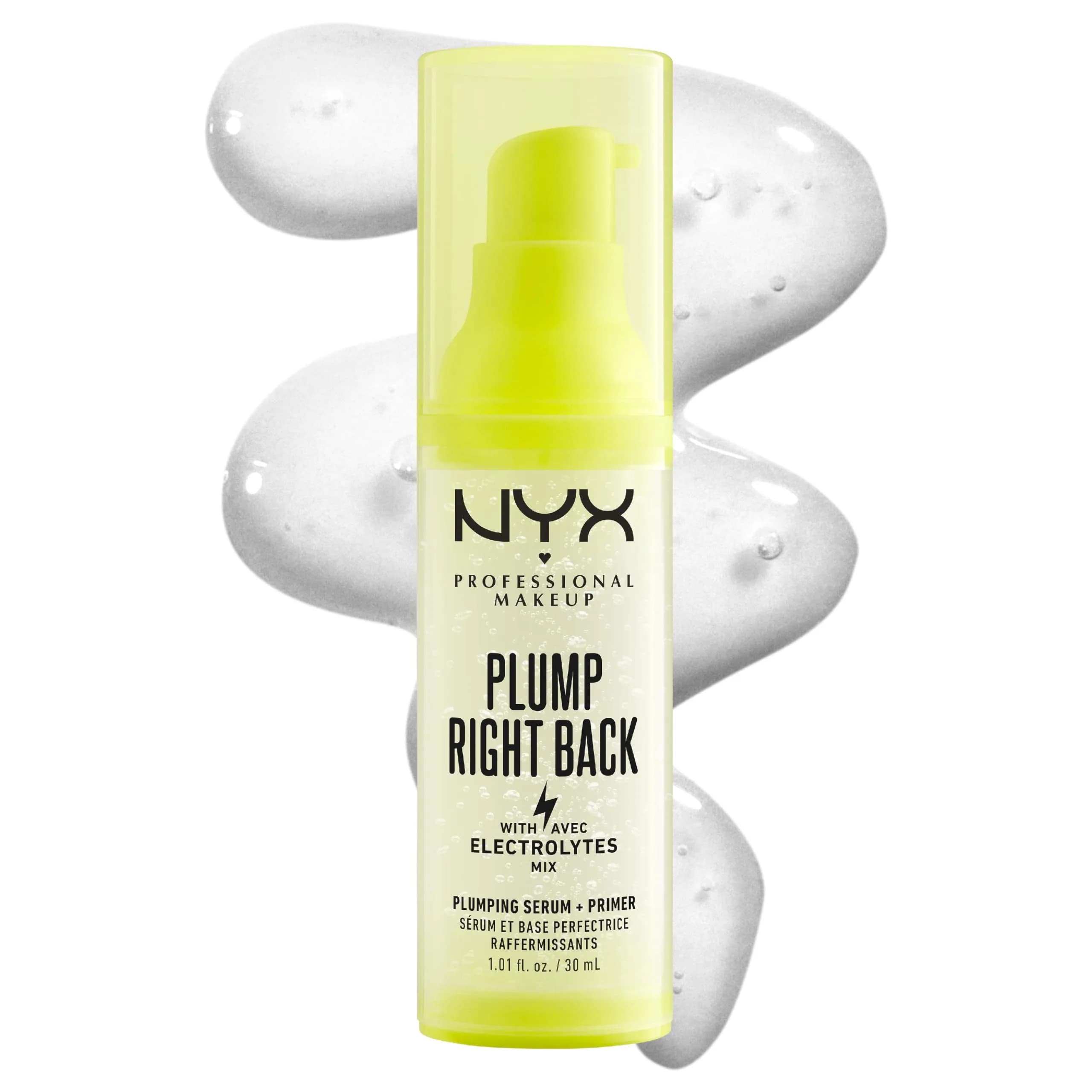 NYX PROFESSIONAL MAKEUP Plump Right Back Plumping Serum & Primer, 30ml | Hyaluronic Acid & Vitamins for All Skin Types