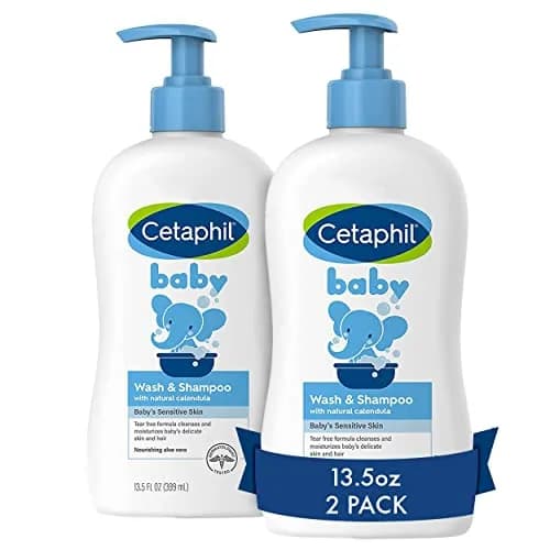 Cetaphil Baby Wash & Shampoo, 27oz (2x13.5oz) | Gentle Hypoallergenic Tear-Free Formula - main product image