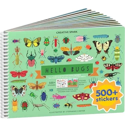 CUPKIN Hello Bugs Sticker Book Activity for Kids | 500+ Bug Stickers, 12 Scenes, 12 Coloring Pages - main product image
