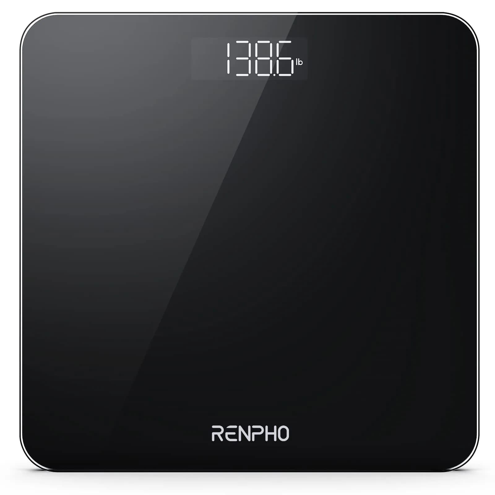 RENPHO Digital Bathroom Scale 180 kg (400 lb) Black | Highly Accurate Precision Sensors - main product image