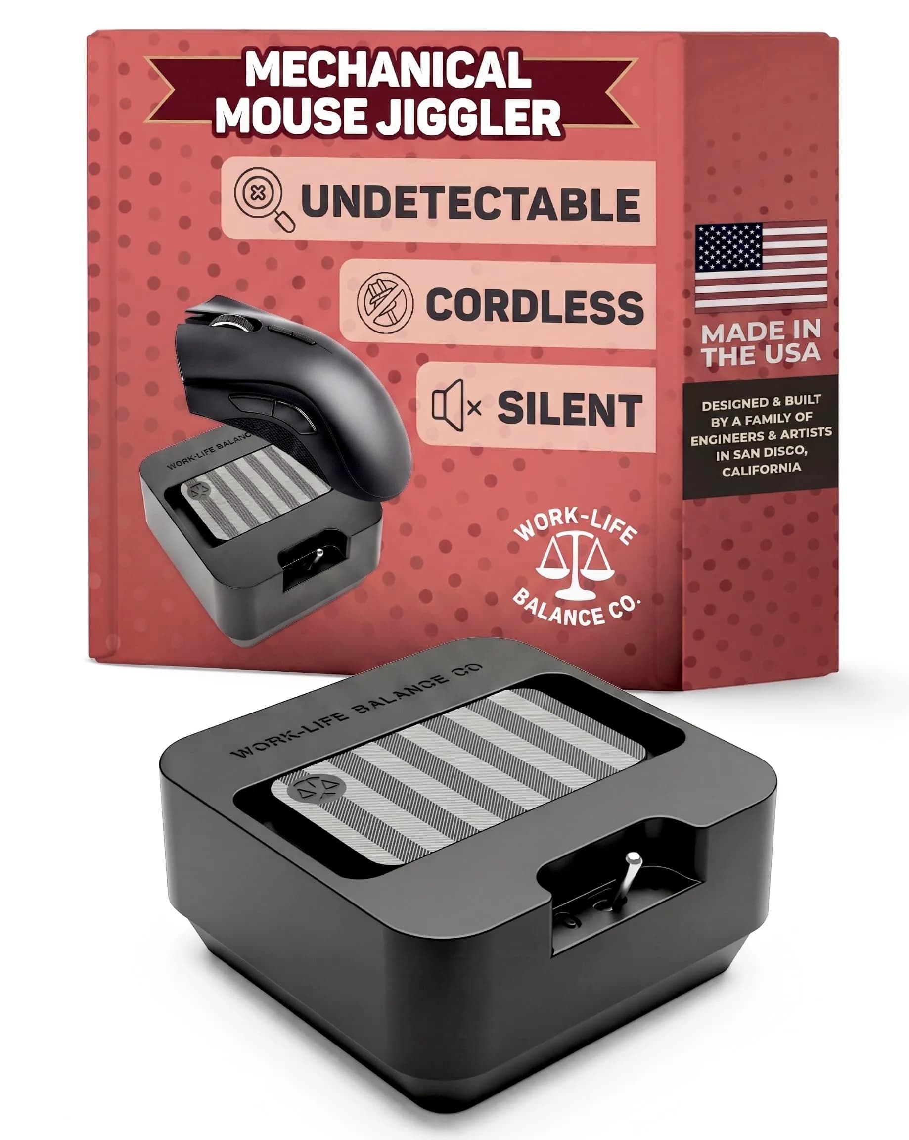 Work-Life Balance Corporation Mechanical Mouse Jiggler, Sunshine | Keeps PC Active - main product image